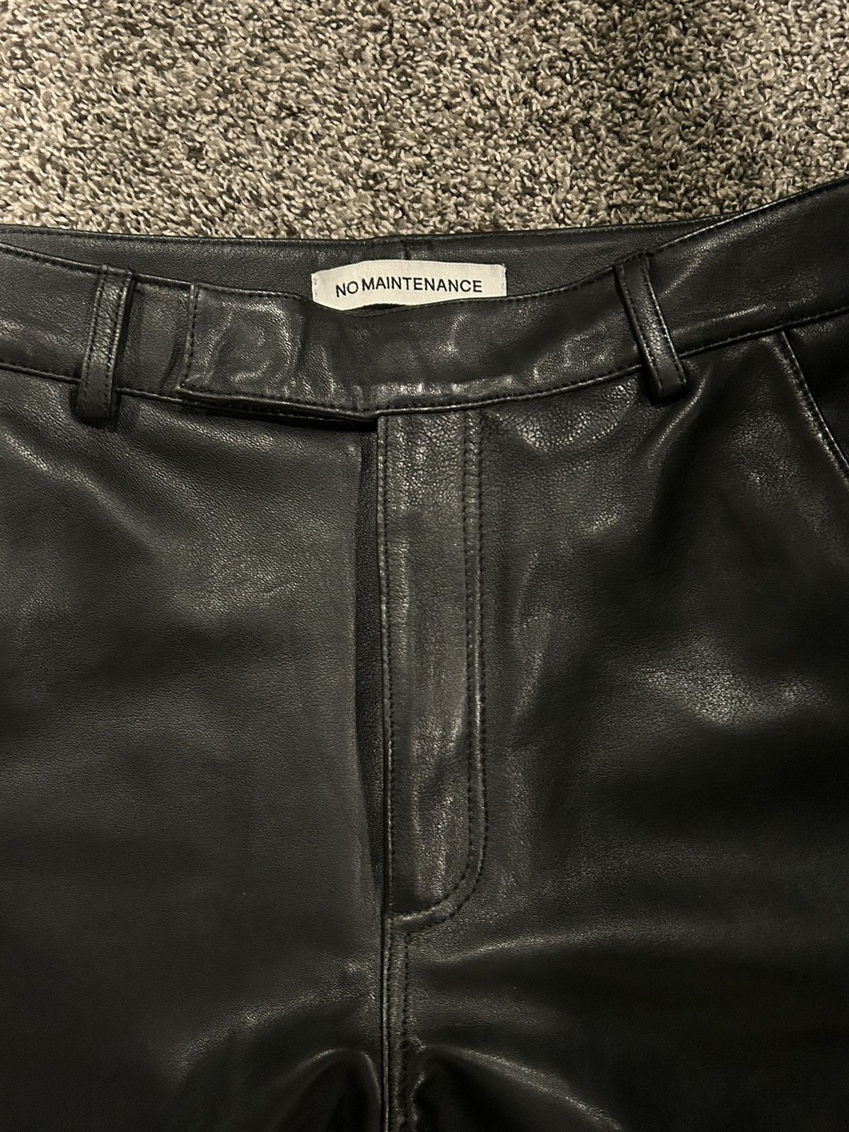 No Maintenance 3-D Leather Cargo Pants Size US 30 / EU 46 - 4 Thumbnail