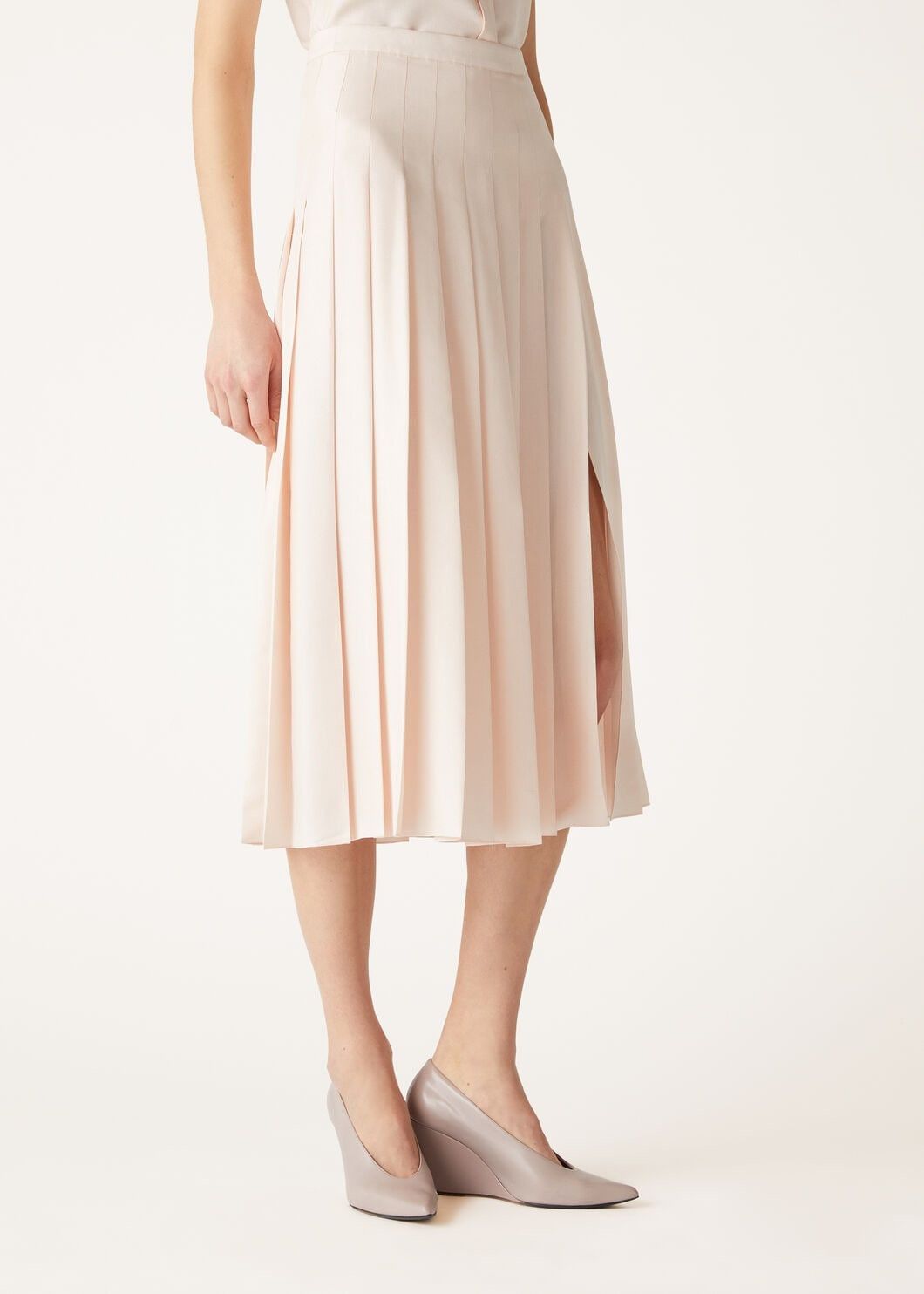Loro Piana o1srvl11e0825 FAO6925 Romy Midi Skirt in Light Pink Size 30" / US 8 / IT 44 - 4 Thumbnail