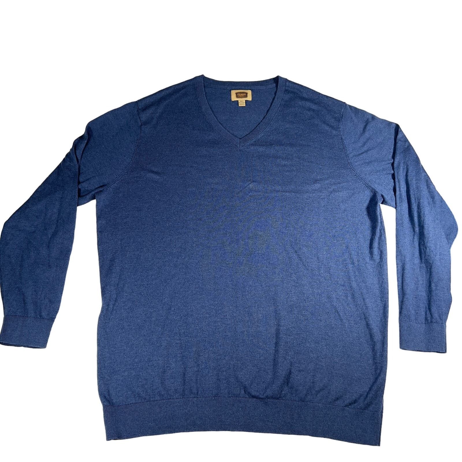 Vintage Foundry Foundry Supply Co V Neck Sweater Men 4XLT TALL Pullover Blue Size US XL / EU 56 / 4 - 1 Thumbnail