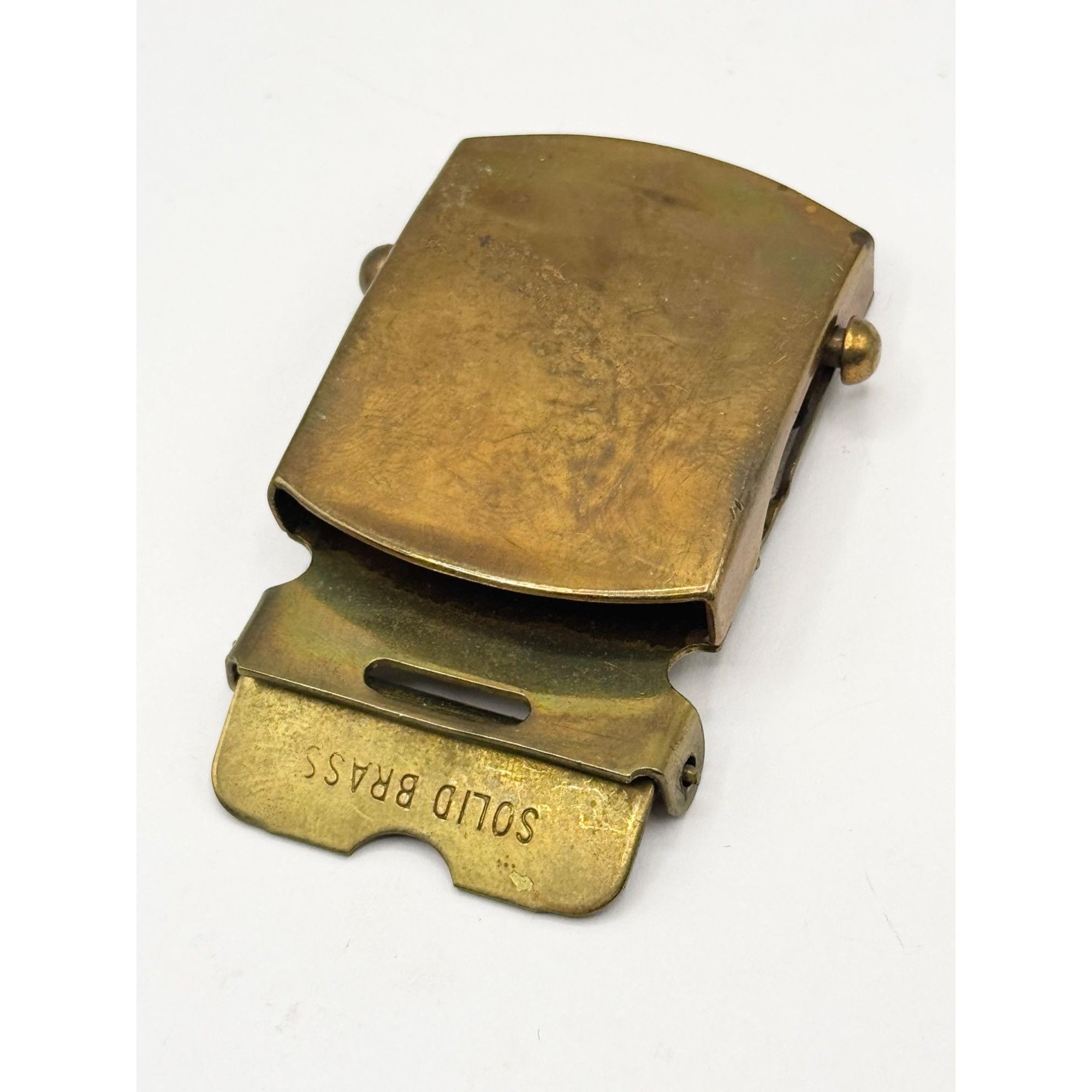 Vintage US Military Solid Brass Belt Buckle Size ONE SIZE - 2 Thumbnail
