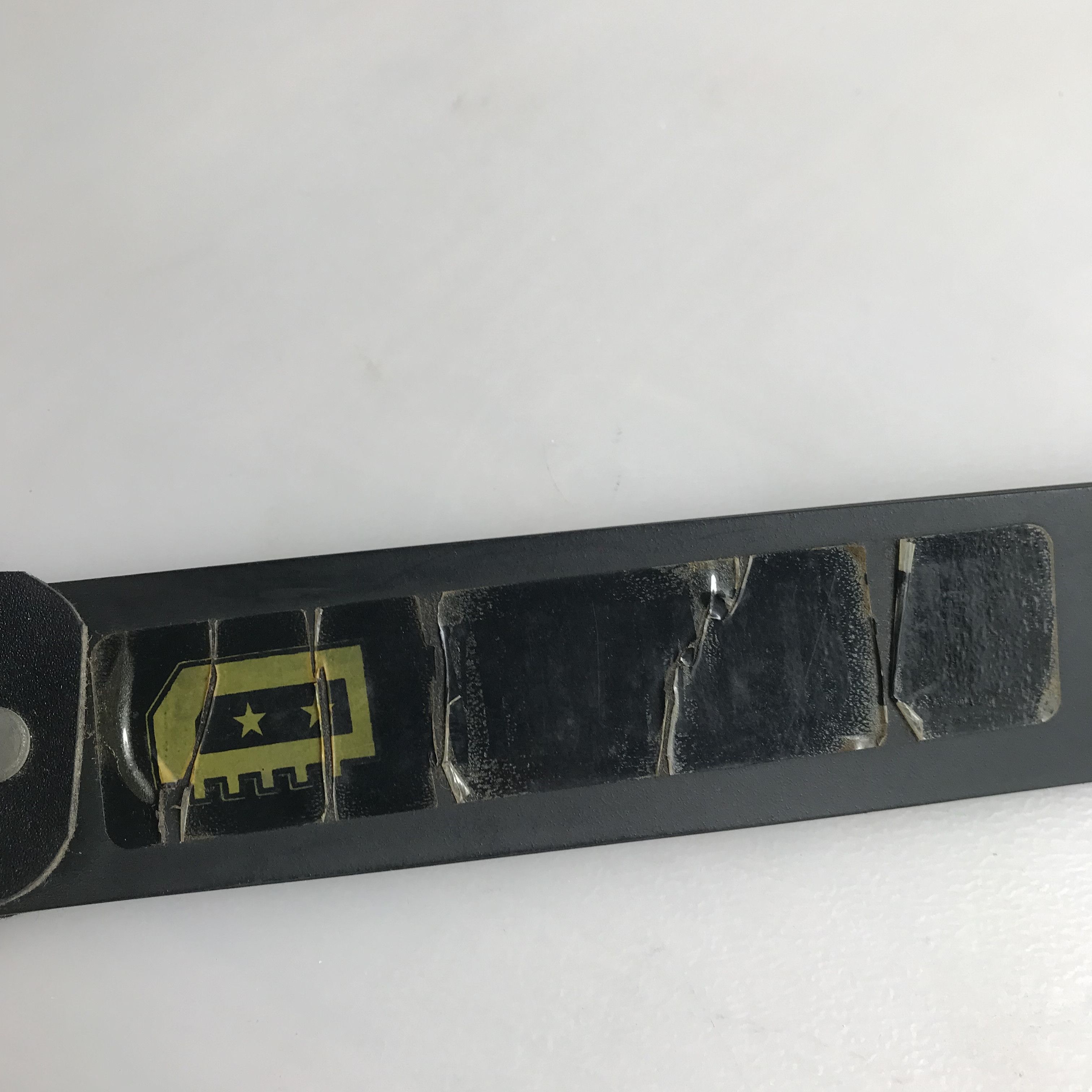 Japanese Brand Vintage Old School Black Id Leather Black Belt urahara scene Size ONE SIZE - 6 Thumbnail