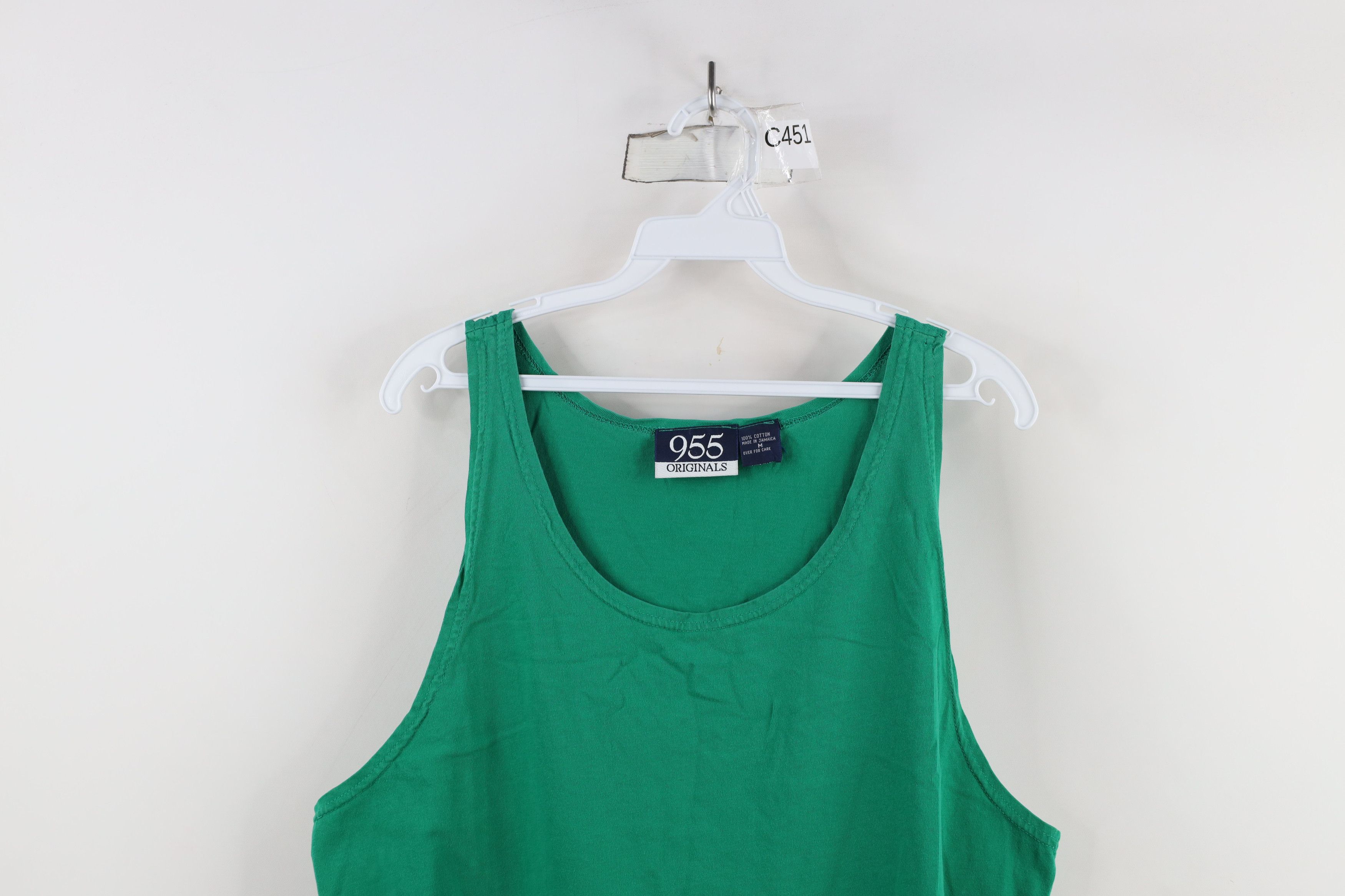 Vintage Vintage 90s Streetwear Blank Tank Top T-Shirt Kelly Green Size US M / EU 48-50 / 2 - 2 Thumbnail