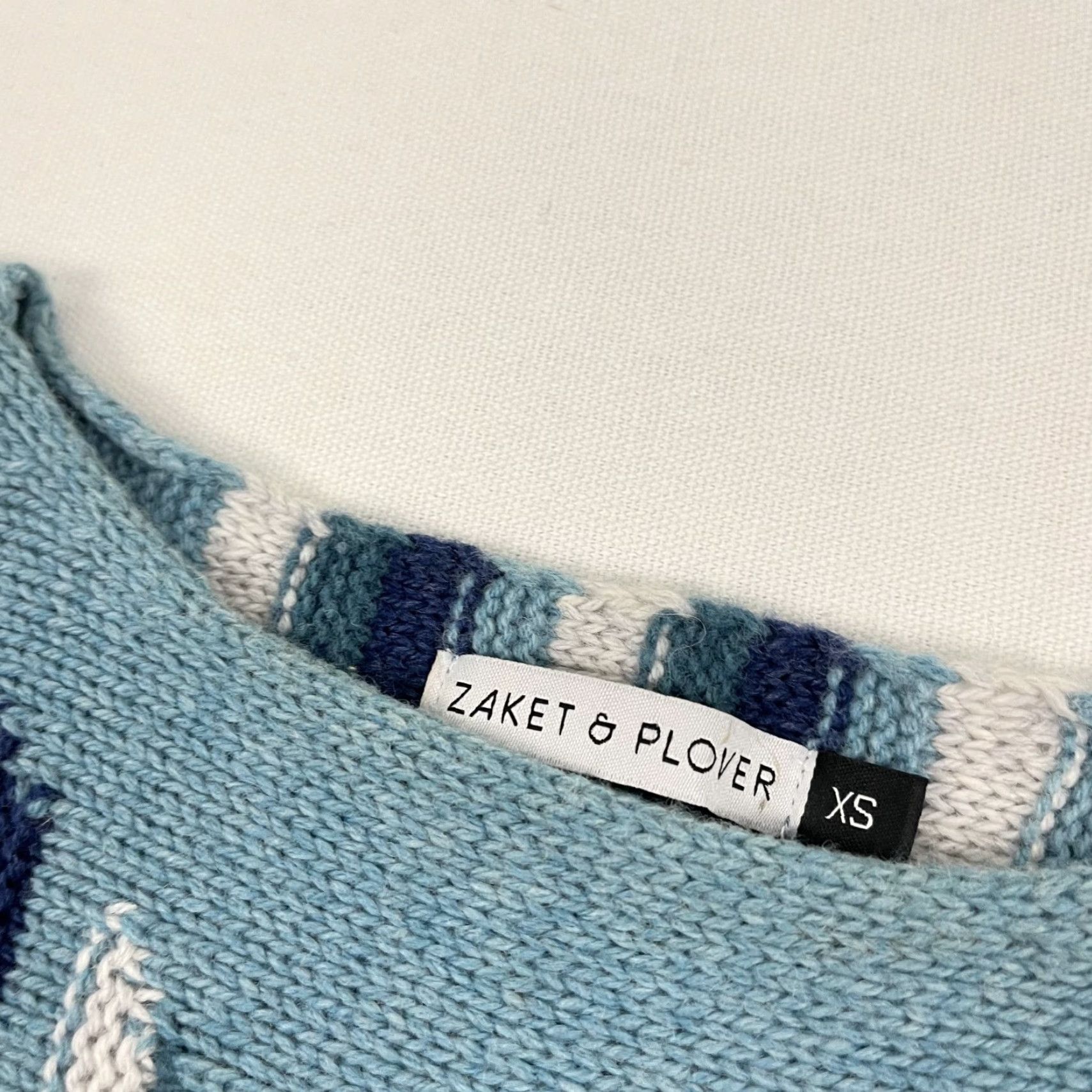 Vintage Zaket & Plover Sweater Womens XS Blue Abstract Circle Motif Merino Wool Blend Size XS / US 0-2 / IT 36-38 - 2 Thumbnail