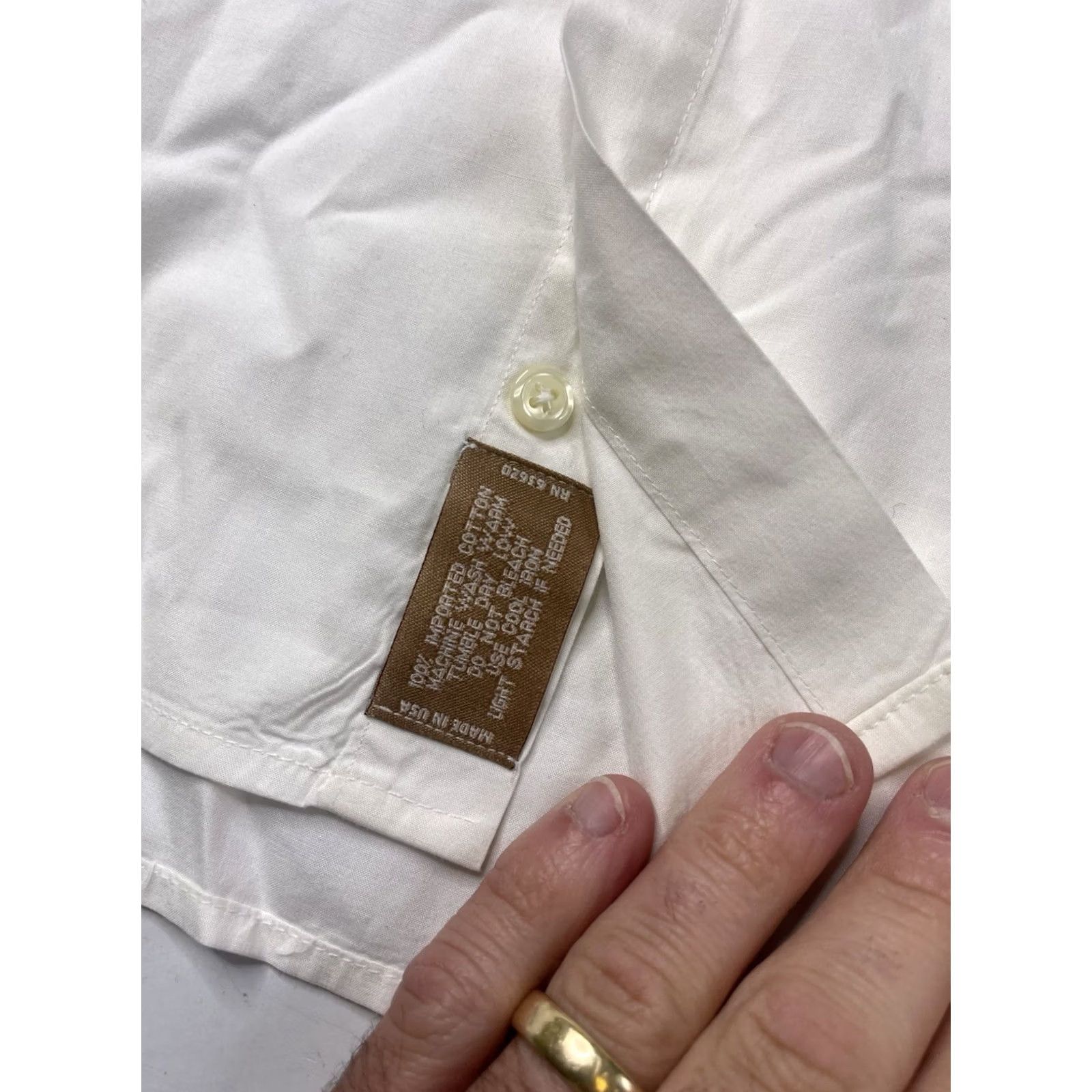 Vintage Gitman Bros Dress Shirt 17.5 34 White Tailored Fit Bib French Cuff USA Shirt Mens Regular Long Sleeve Collar Point Classic Solid Cotton Vintage Size US S / EU 44-46 / 1 - 6 Thumbnail