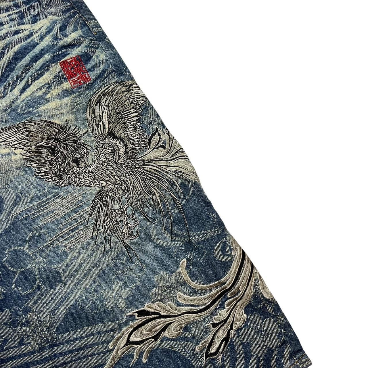 Karakuri Tamashii Karakuri Tamashii Embroidered Phoenix Shorts - Waist: 38” Size US 38 / EU 54 - 4 Thumbnail