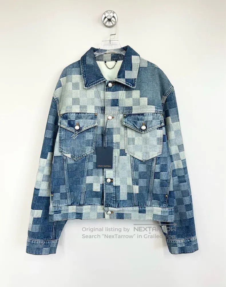 Louis Vuitton Louis Vuitton Fei Dong Co-branded Blue Mosaic Effect Denim Size US M / EU 48-50 / 2 - 1 Thumbnail