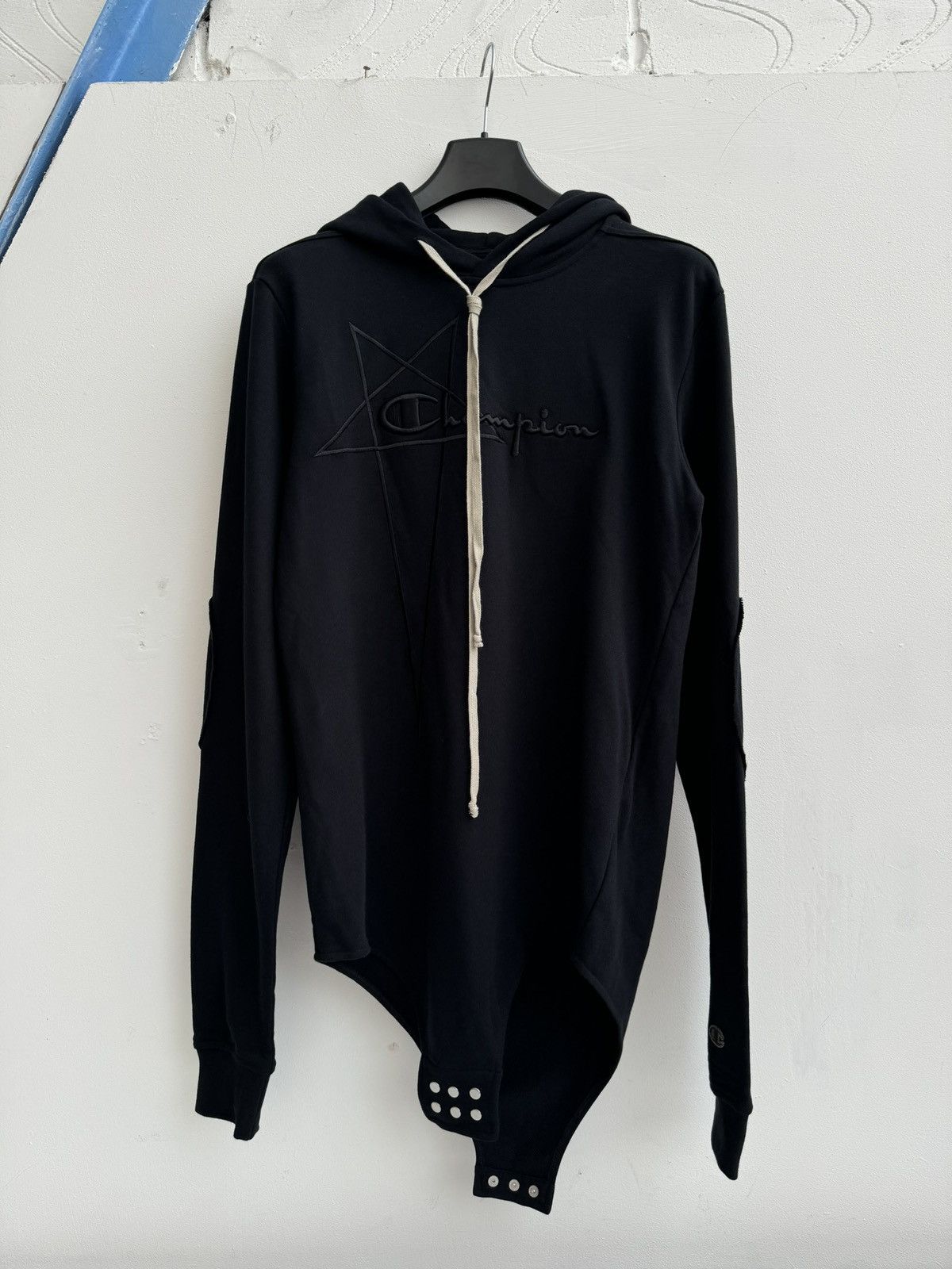 image of Champion Bodysuit Hoodie In Black (Rrp:$580), Men's (Size XS)