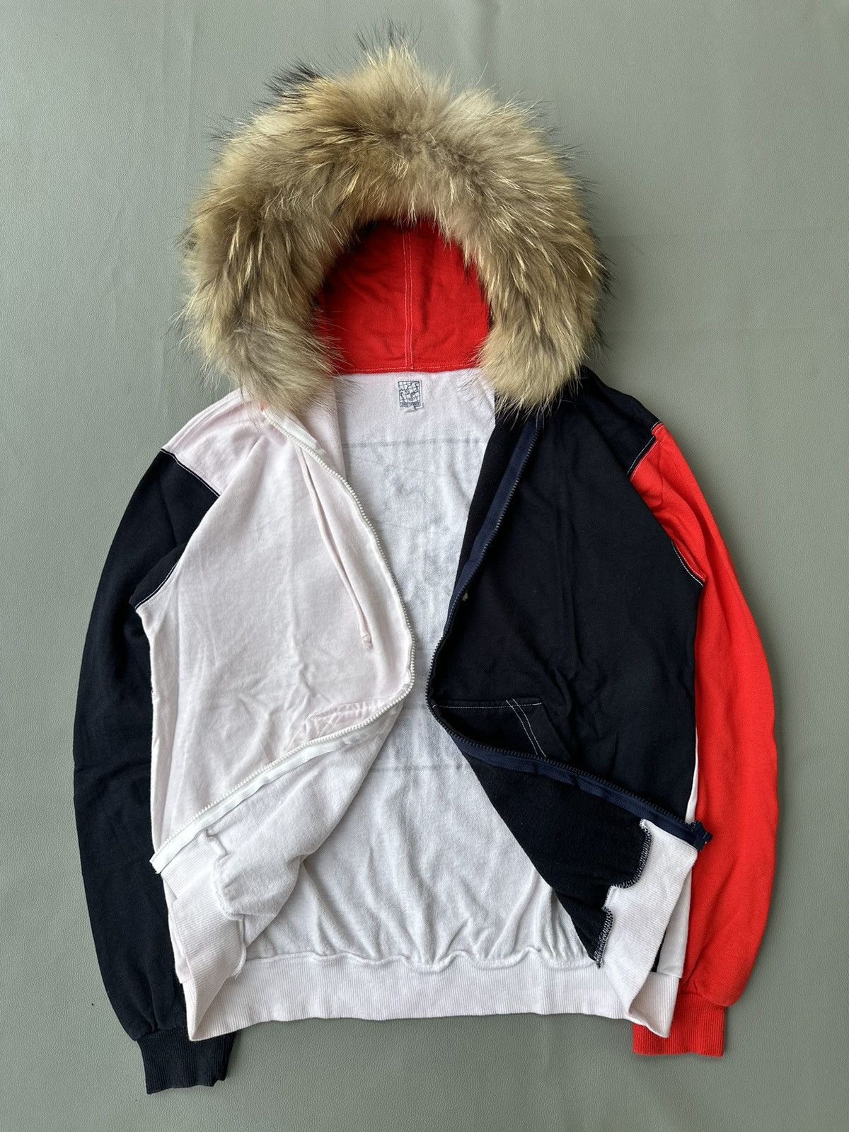 20471120 RARE COLOR BLOCK JUNKO SHIMADA FUR ZIP HOODIE Size US M / EU 48-50 / 2 - 7 Thumbnail