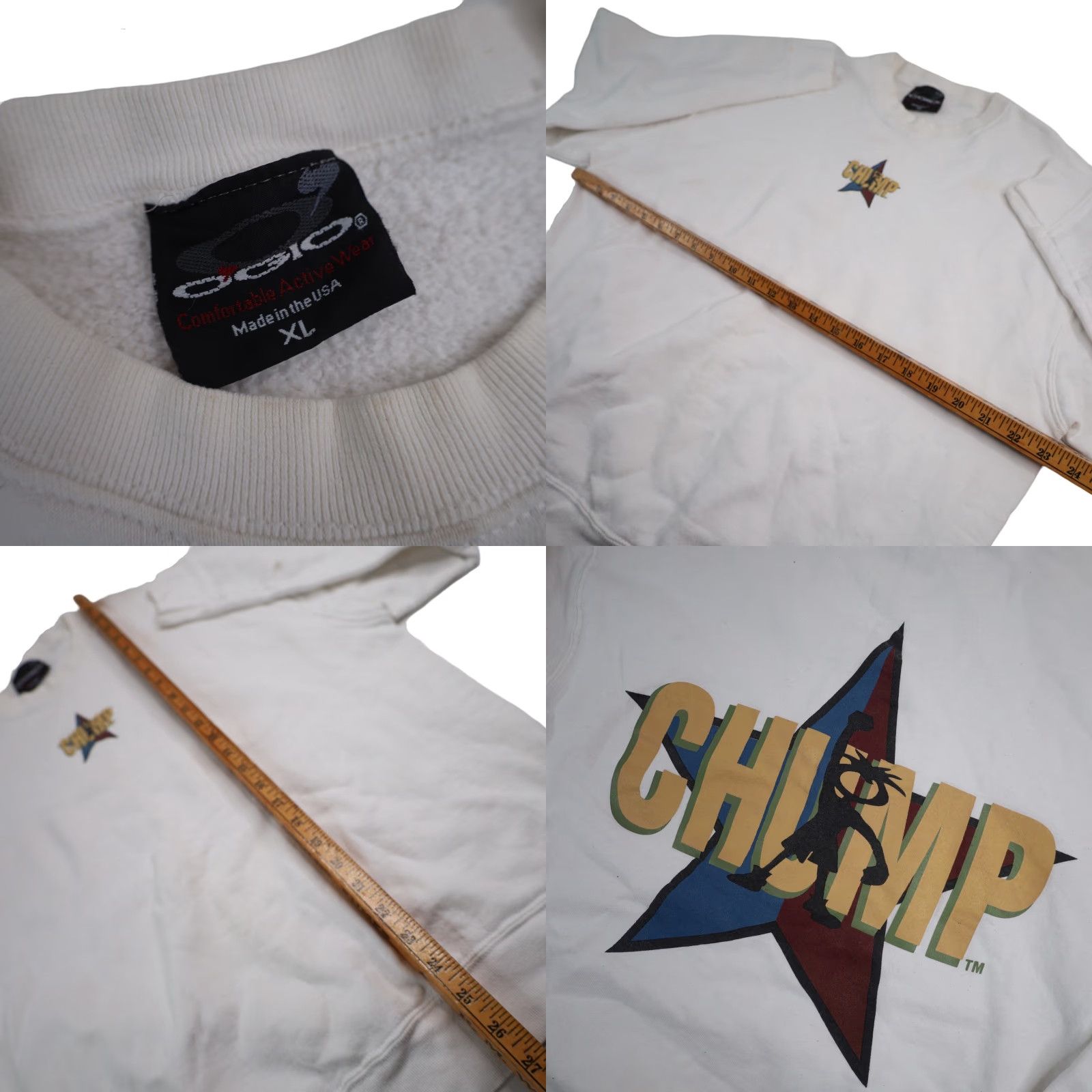 Vintage VINTAGE Ogio Chump Graphic Sweatshirt Mens XL White 90s Size US XL / EU 56 / 4 - 8 Thumbnail