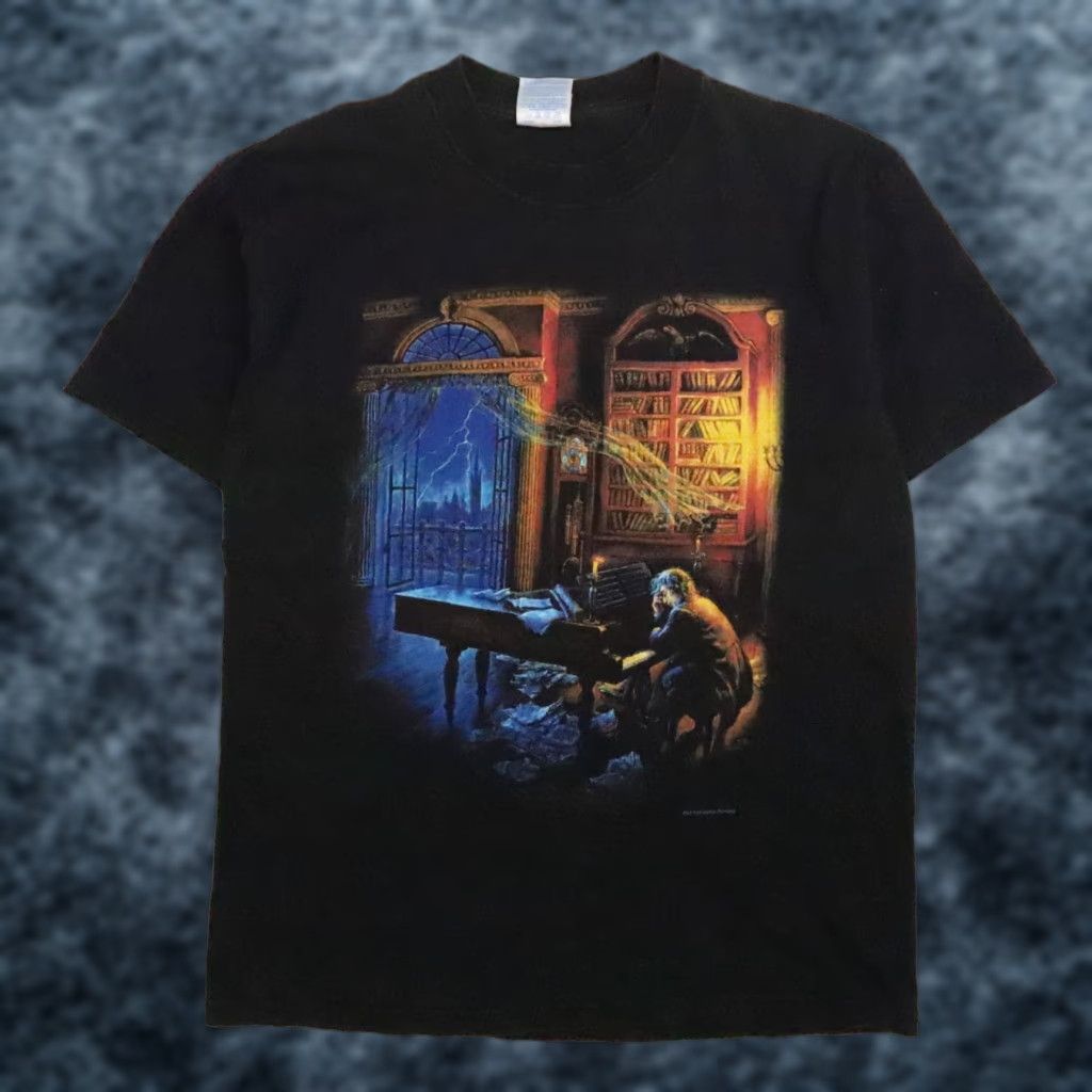 VINTAGE Trans-Siberian Orchestra T-Shirt Size Large Black Crew Neck Short Sleeve 2000s Mens Beethovens Last Night Graphic Print