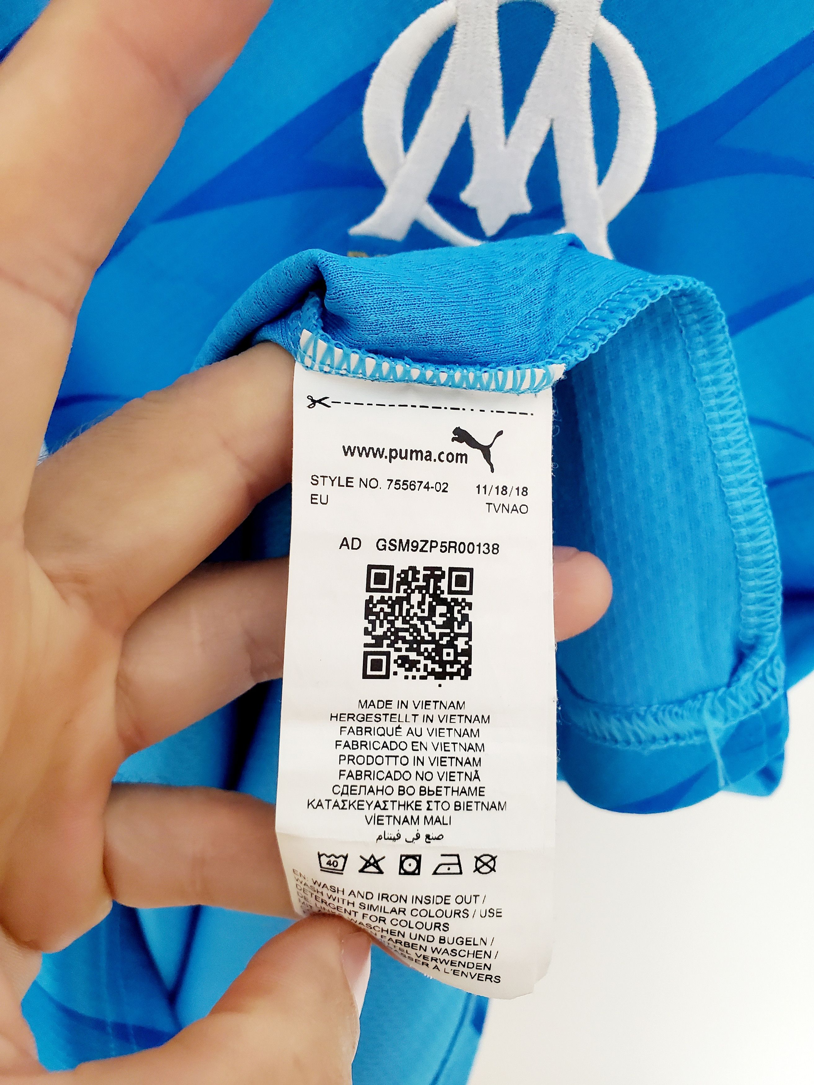 Puma Olympique Marseille 2019 2020 Home Jersey 120th Anniversary Size US XS / EU 42 / 0 - 5 Thumbnail