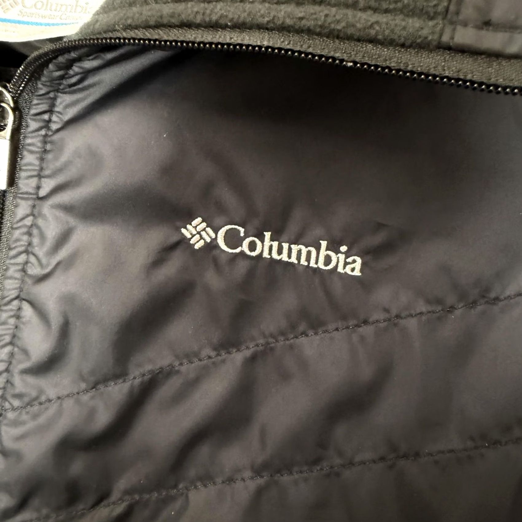 Vintage Columbia Vest Womens Large Black Quilted Fleece Lined Full Zip Outdoor Size L / US 10 / IT 46 - 2 Thumbnail