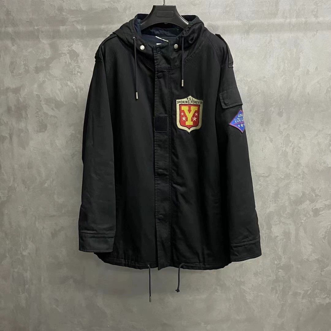 Saint Laurent Paris Saint Laurent Paris Patch printed parka coat Size US XL / EU 56 / 4 - 1 Thumbnail
