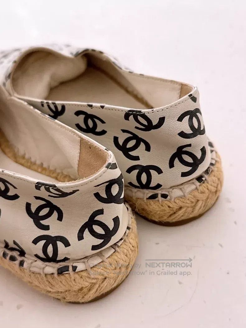 Chanel Chanel Full logo straw-knut fisherman's shoes Size US 6.5 / IT 36.5 - 5 Thumbnail