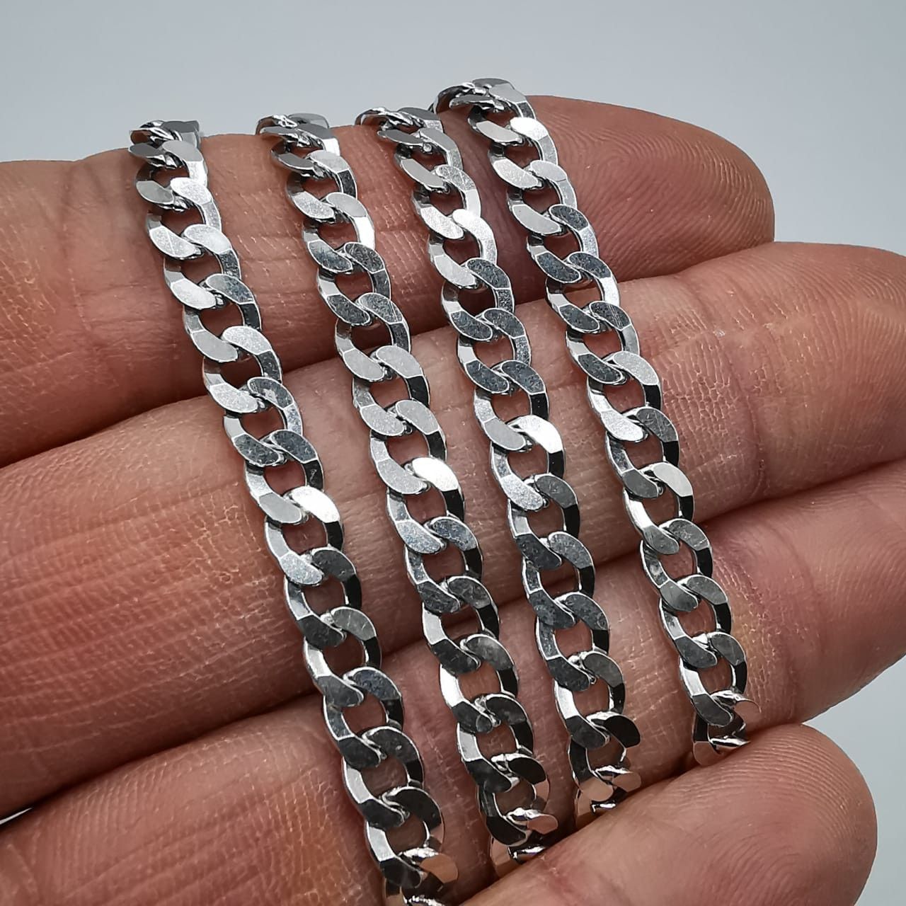 Sterling Silver Vintage Jewelry Chain Necklece,925 Sterling Silver 18,46g Size ONE SIZE - 3 Thumbnail