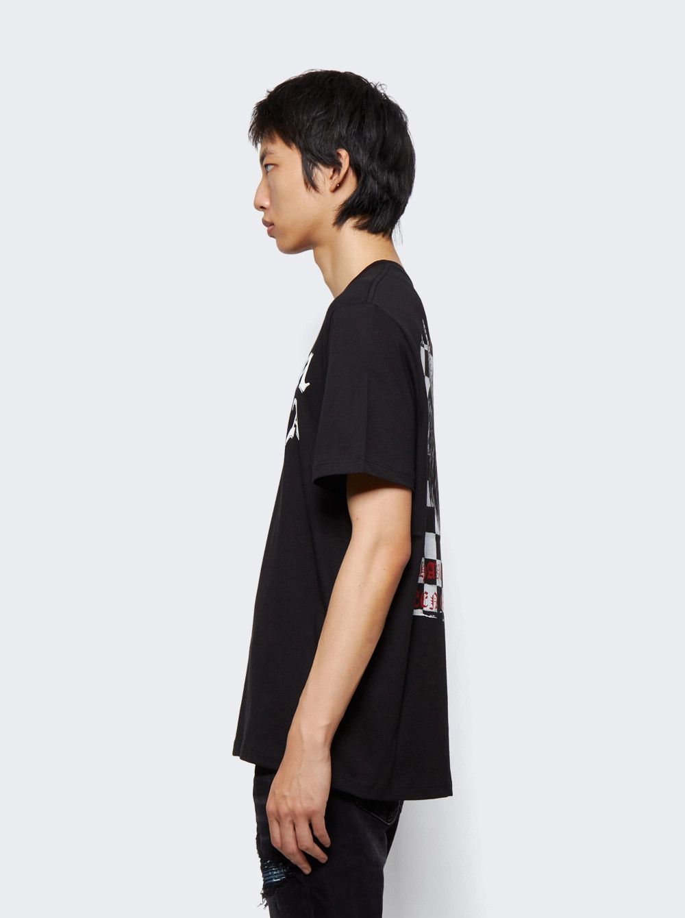 Amiri o1gr1nt0426 Wes Lang Checker Skull T-Shirt in Black Size US L / EU 52-54 / 3 - 5 Thumbnail