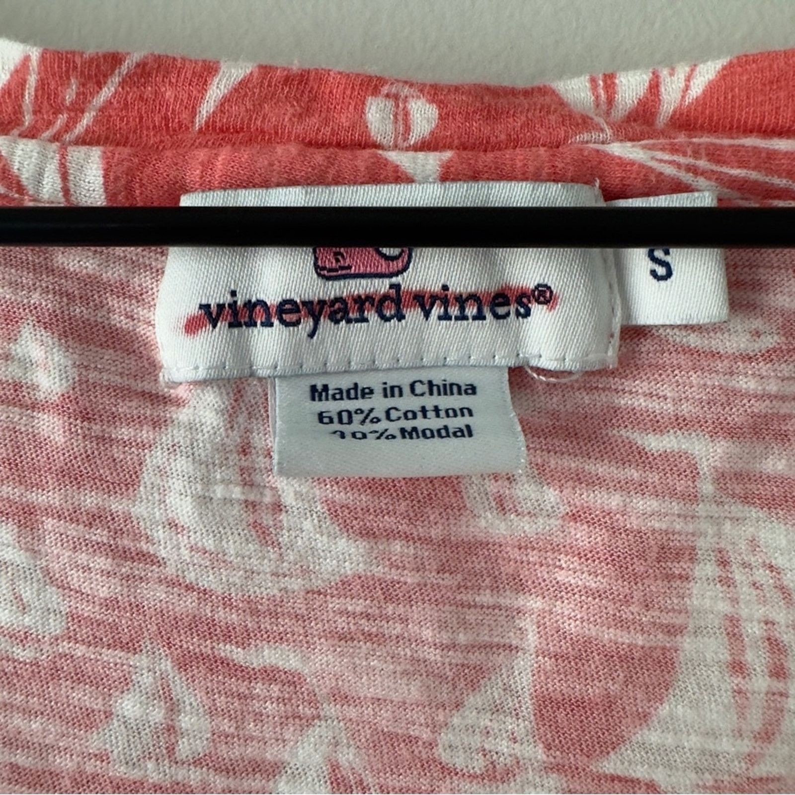 Vineyard Vines Vineyard Vines Boat Pattern Scoop Neck 3/4 sleeve top slit Size S / US 4 / IT 40 - 8 Thumbnail