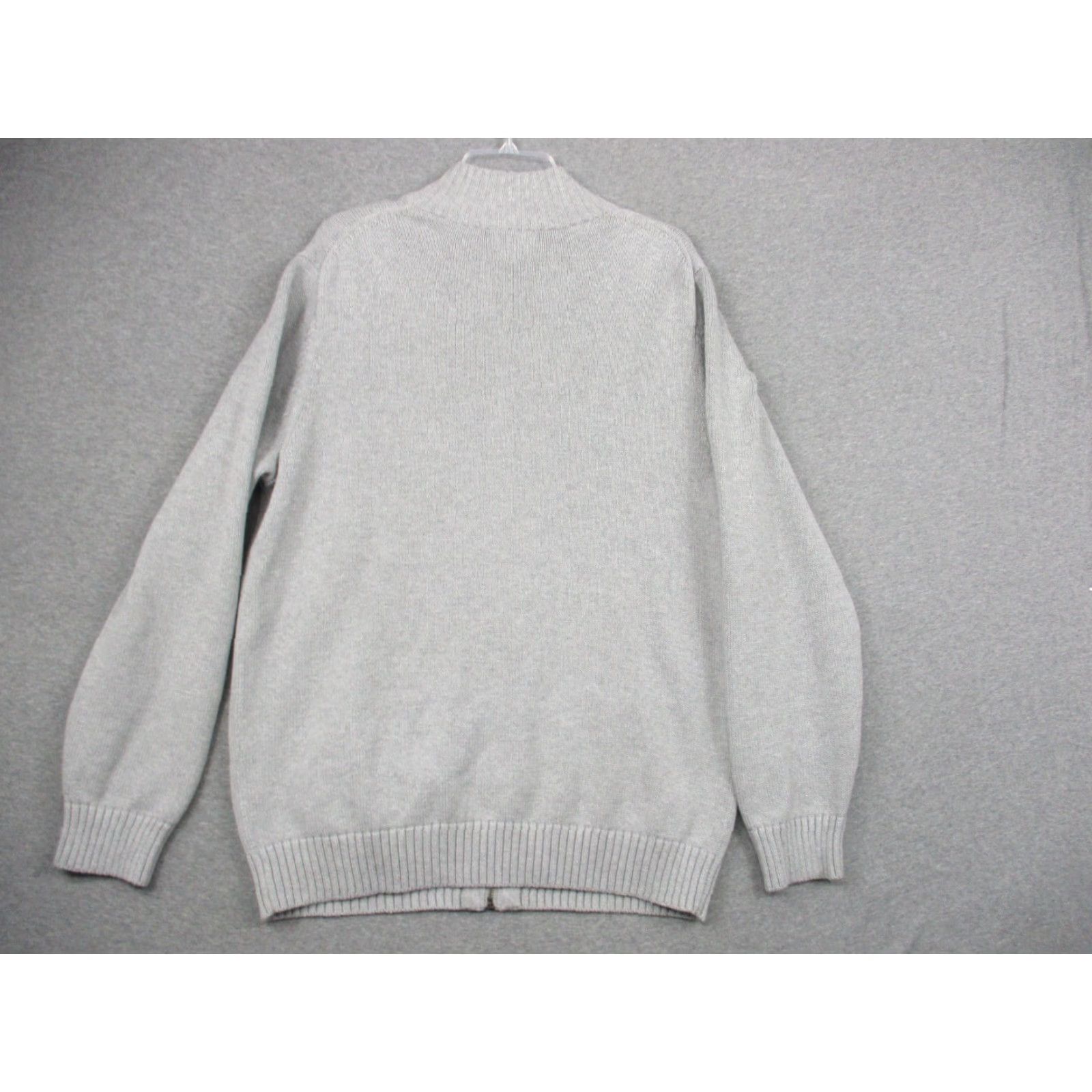 Vintage LL Bean Sweater Jacket Men's Large Tall Gray Full Zip Size US L / EU 52-54 / 3 - 3 Thumbnail