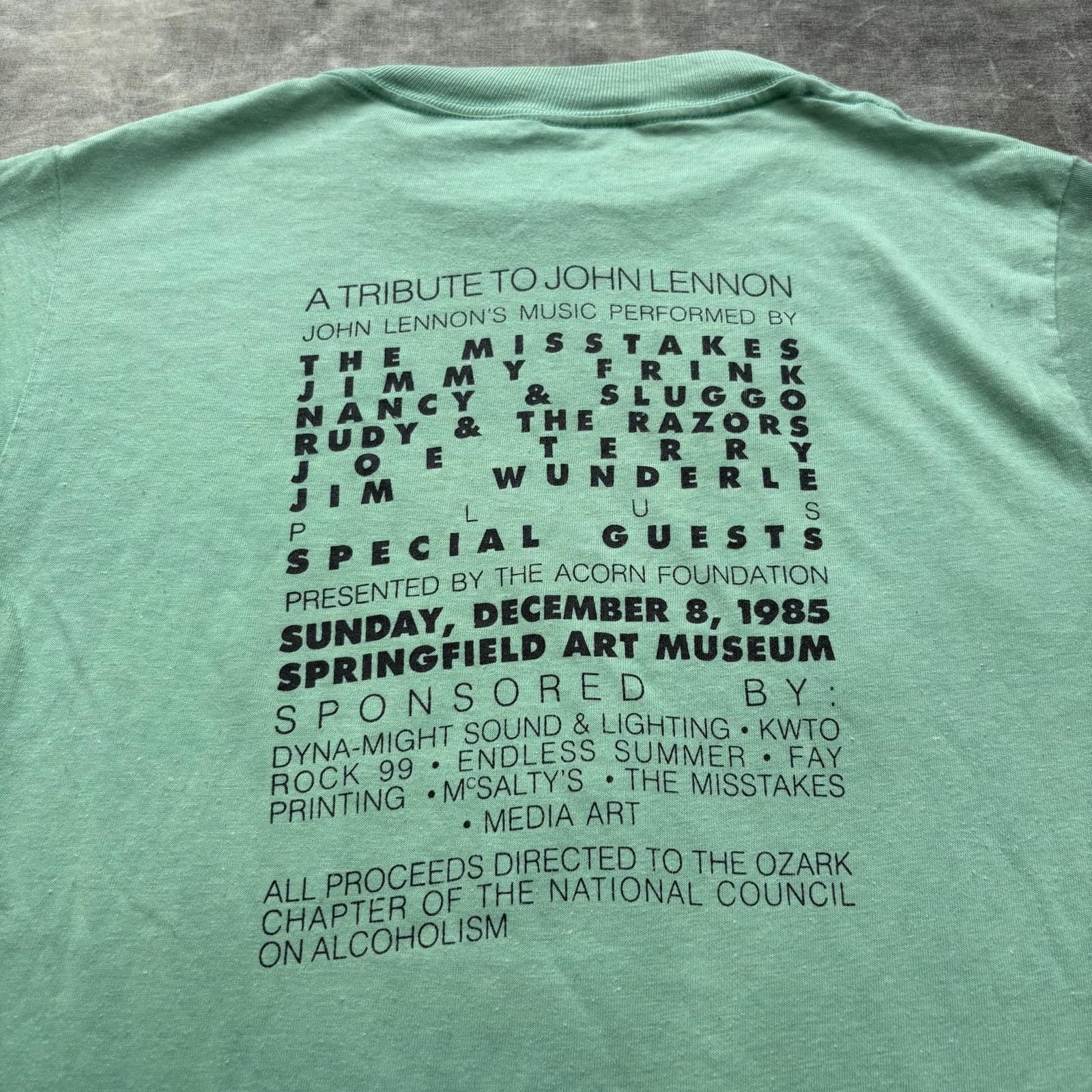 Other Vintage 80s Unique John Lennon Imagine The Beatles Shirt Size US M / EU 48-50 / 2 - 6 Thumbnail