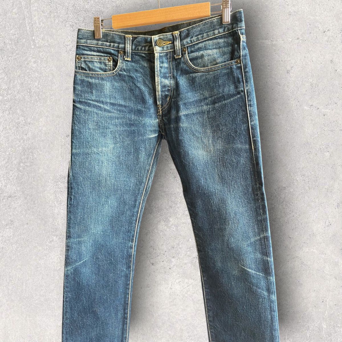 Saint Laurent Paris 2013 SLP D01 Blue Raw Denim By Hedi Slimane Size US 29 - 1 Thumbnail