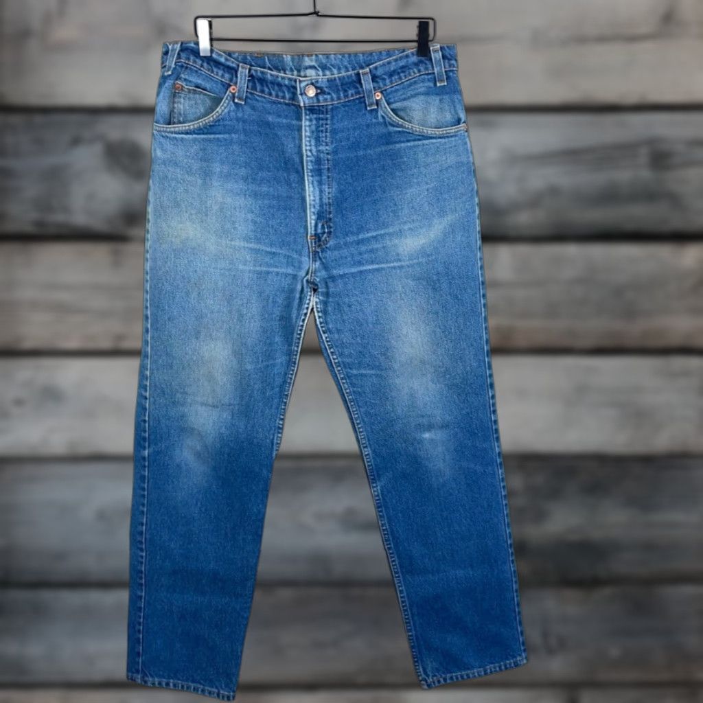 Levi's VINTAGE Levi's 509 Jeans Mens 36 x 30 Denim 1990 USA Made Orange Tab Blue Cotton 100% 5-Pocket Straight Pro- soa? Size US 36 / EU 52 - 1 Thumbnail