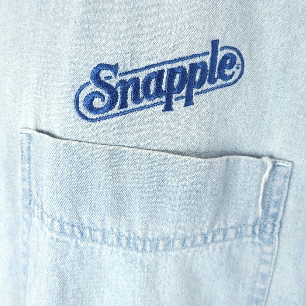 Denime VINTAGE Copa Banana Denim Work Shirt Mens 2XL Blue Long Sleeve Button-Up 90s Delivery Uniform Embroidered Size US XXL / EU 58 / 5 - 3 Thumbnail