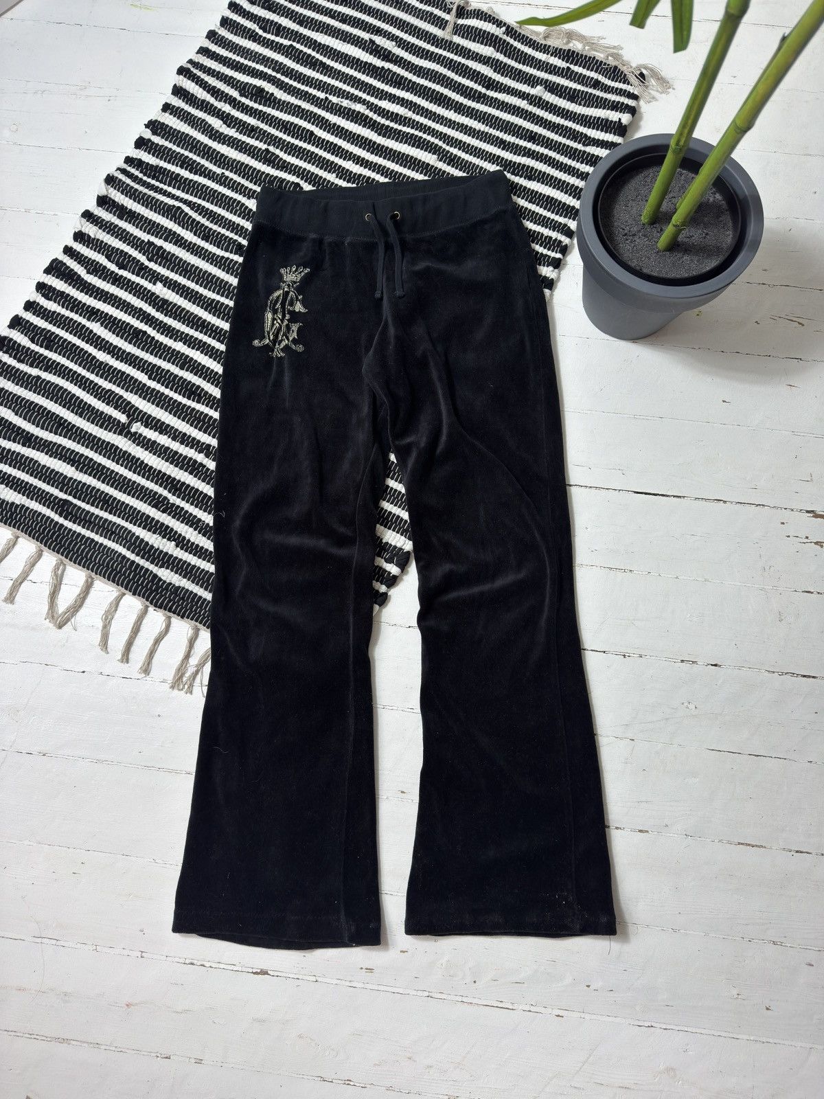 Christian Audigier VINTAGE CHRISTIAN AUDIGIER 2000s VELOUR PANTS Size 28" / US 6 / IT 42 - 2 Thumbnail