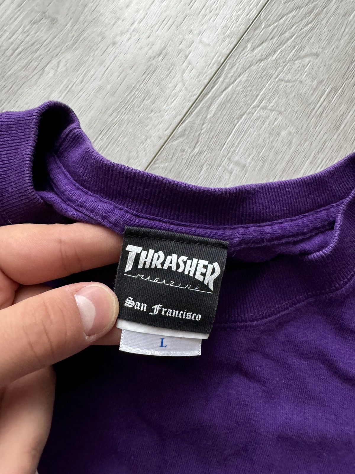 Thrasher × Vintage 🇯🇵 Thrasher Asakusabashi Street Purple T-Shirt Size US L / EU 52-54 / 3 - 3 Thumbnail