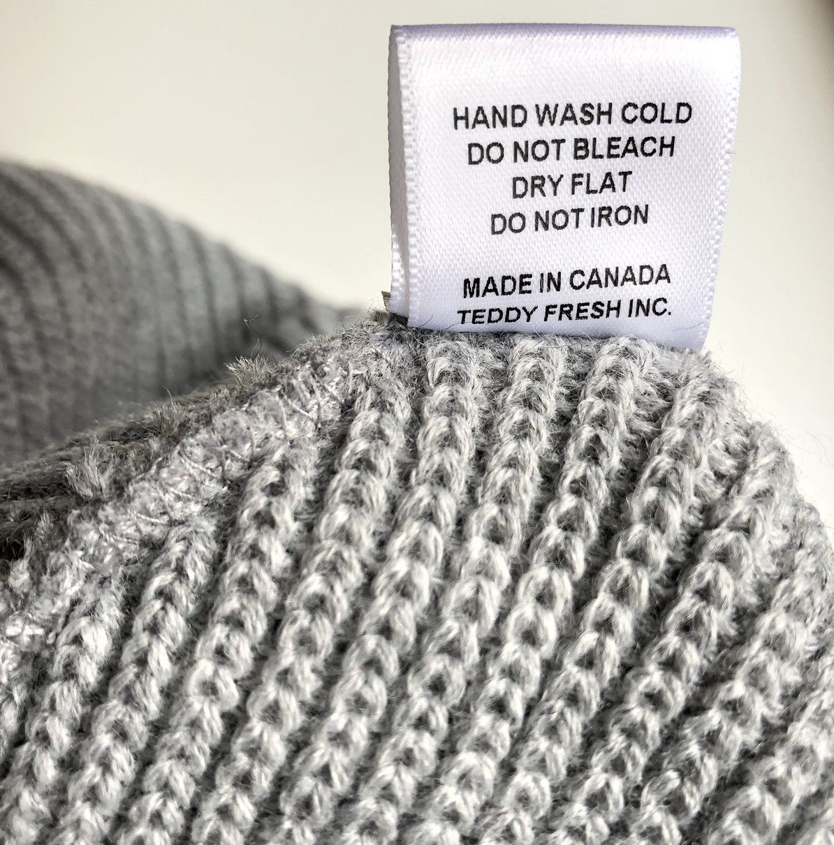 Teddy Fresh Teddy Fresh FW22 Beanie HEATHER GREY Size ONE SIZE - 5 Thumbnail