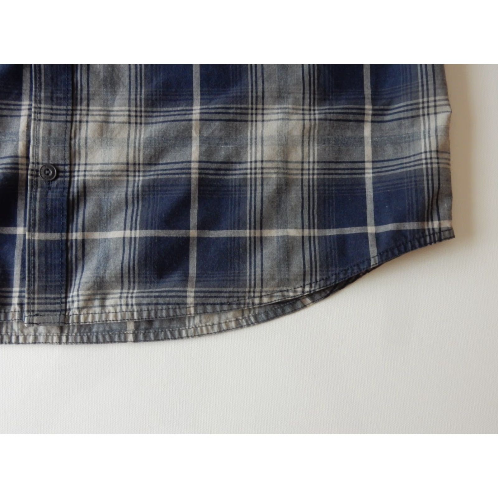 Fox Racing Fox Racing Button-Up Shirt Men L Plaid Short Sleeve Blue Cotton Blend Size US L / EU 52-54 / 3 - 2 Thumbnail