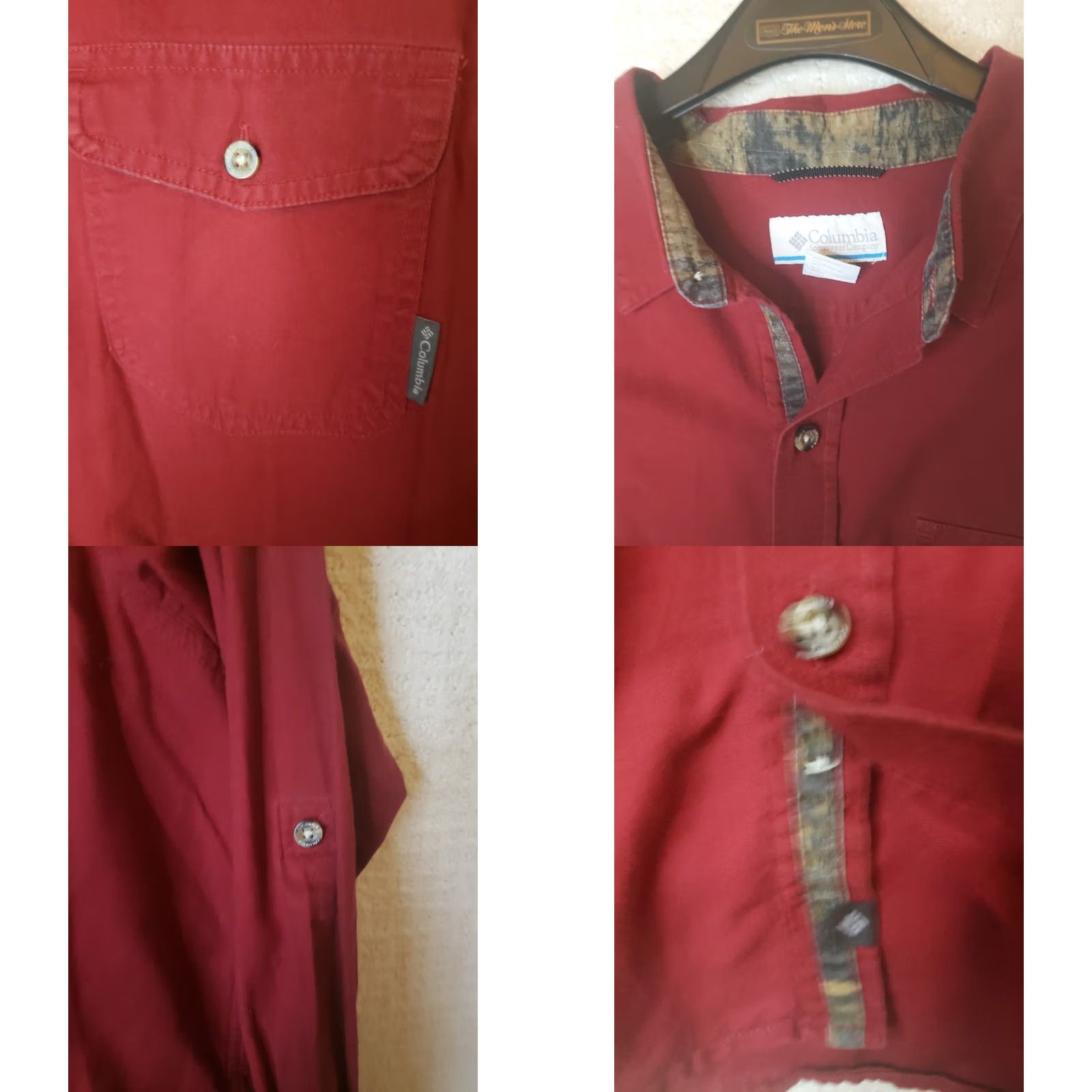 Vintage Columbia Shirt Men L Button-Up Long Sleeve Black Cam o Trim Collar & Cuffs Hunting to Casual Wear UV Pockets Canvas Cotton Polyester Docked Size US L / EU 52-54 / 3 - 8 Thumbnail