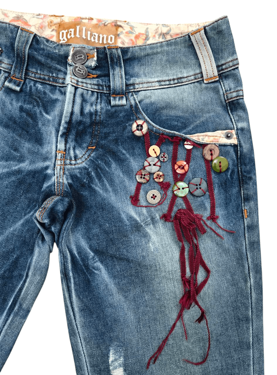 John Galliano Galliano Crop Denim Size 27" / US 4 / IT 40 - 2 Thumbnail
