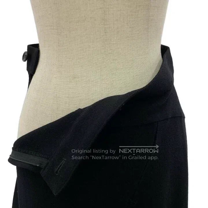 Comme des Garcons Comme Des Garcons size XS Black Wool Asymmetric Flared Pan Size 23" - 5 Thumbnail