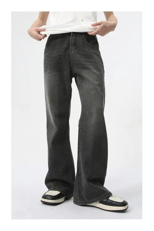 Other Casual Simple Black Washed Bootcut Jeans Size US 32 / EU 48 - 4 Thumbnail