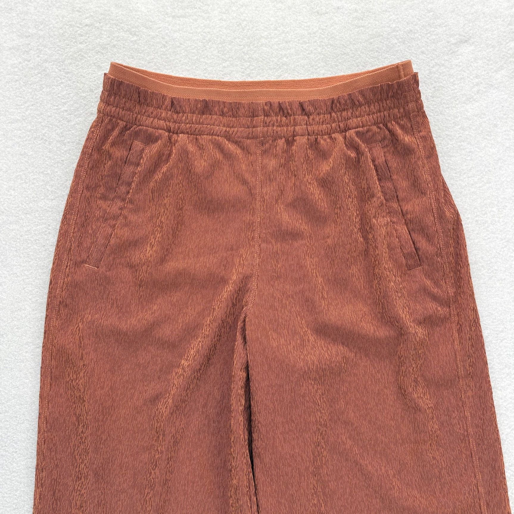 Athleta Athleta Echo Wide Leg Cropped Pants Womens 8 Sunburst Clay Orange Pull On Lounge Size 30" / US 8 / IT 44 - 2 Thumbnail