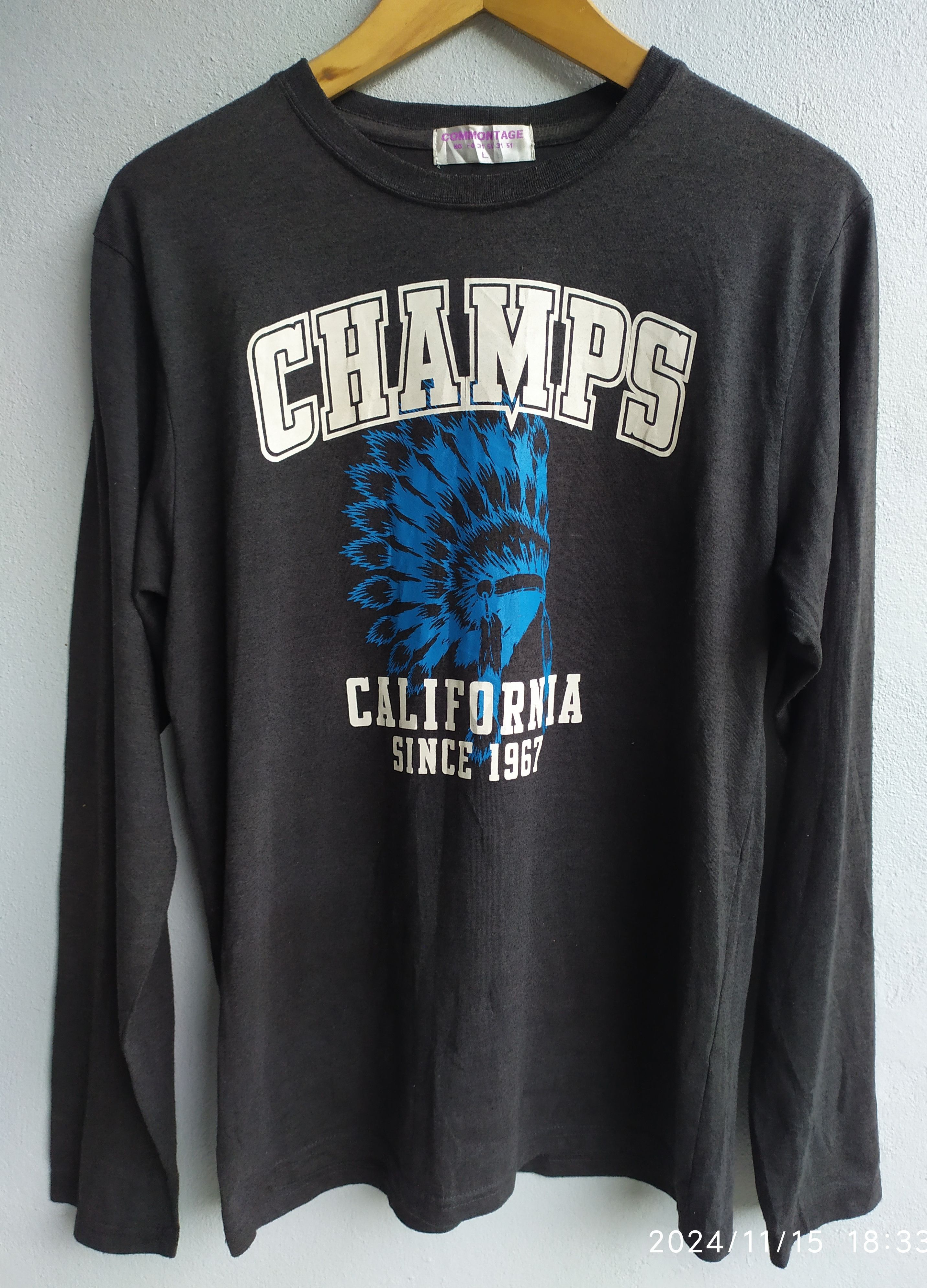 Beauty Beast × If Six Was Nine × Japanese Brand Vintage Commontage Champs Long Sleeve Tee Size US L / EU 52-54 / 3 - 1 Thumbnail