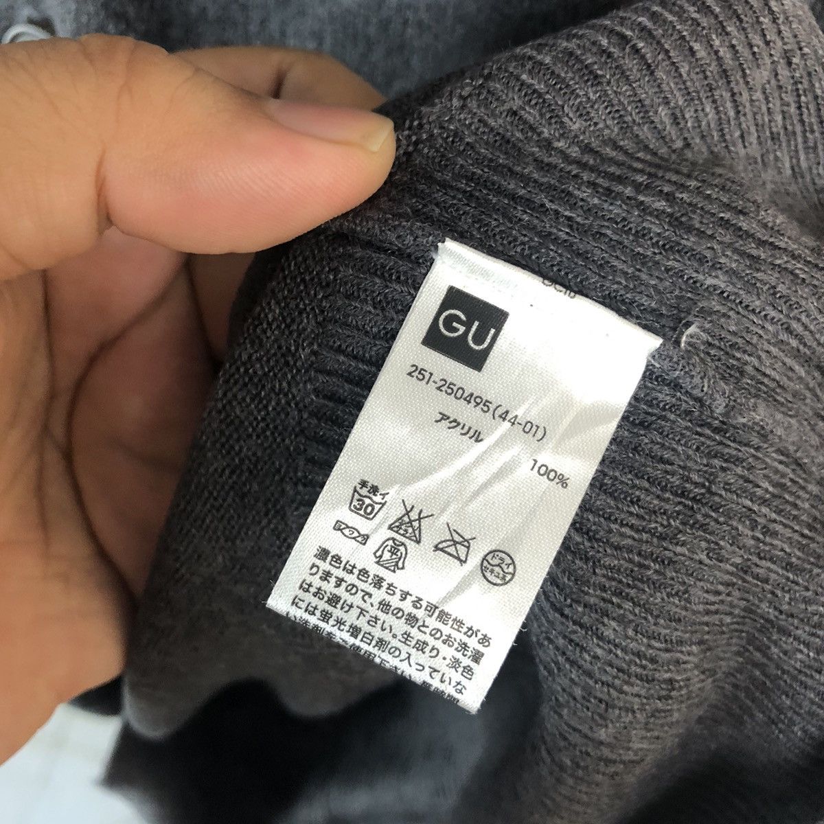 GU × Homespun Knitwear GU black Cardigan Knitwear #A923 Size L / US 10 / IT 46 - 11 Thumbnail
