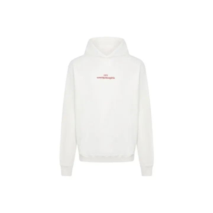 Maison Margiela Maison Margiela White Logo Hoodie for Men 0079 Size US XXL / EU 58 / 5 - 1 Thumbnail