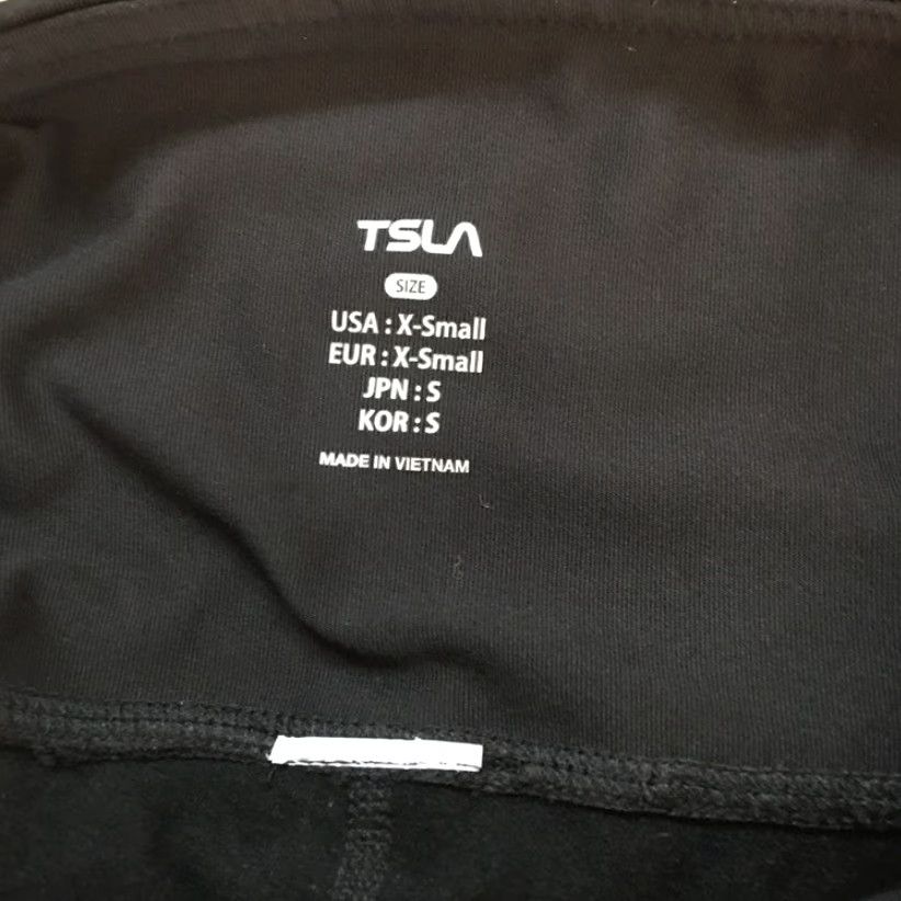 Vintage VINTAGE Tsla Womens Activewear Leggings Skinny Black Elastic Waist XS Yoga Workout Sleepwear Women Size 26" / US 2 / IT 38 - 7 Thumbnail