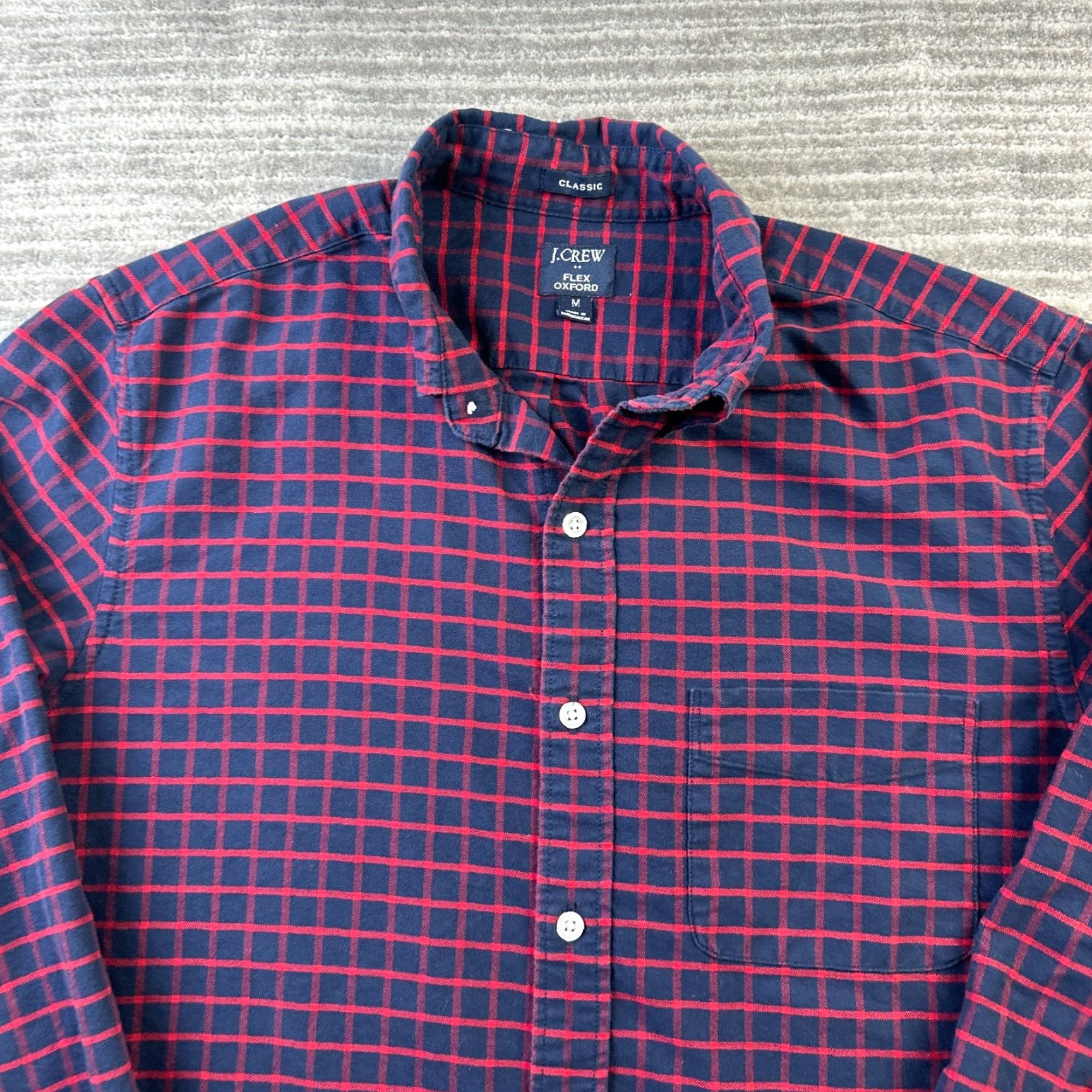 J.Crew J Crew Shirt Mens Medium Red Blue Plaid Button Up Flex Offord Size US M / EU 48-50 / 2 - 3 Thumbnail