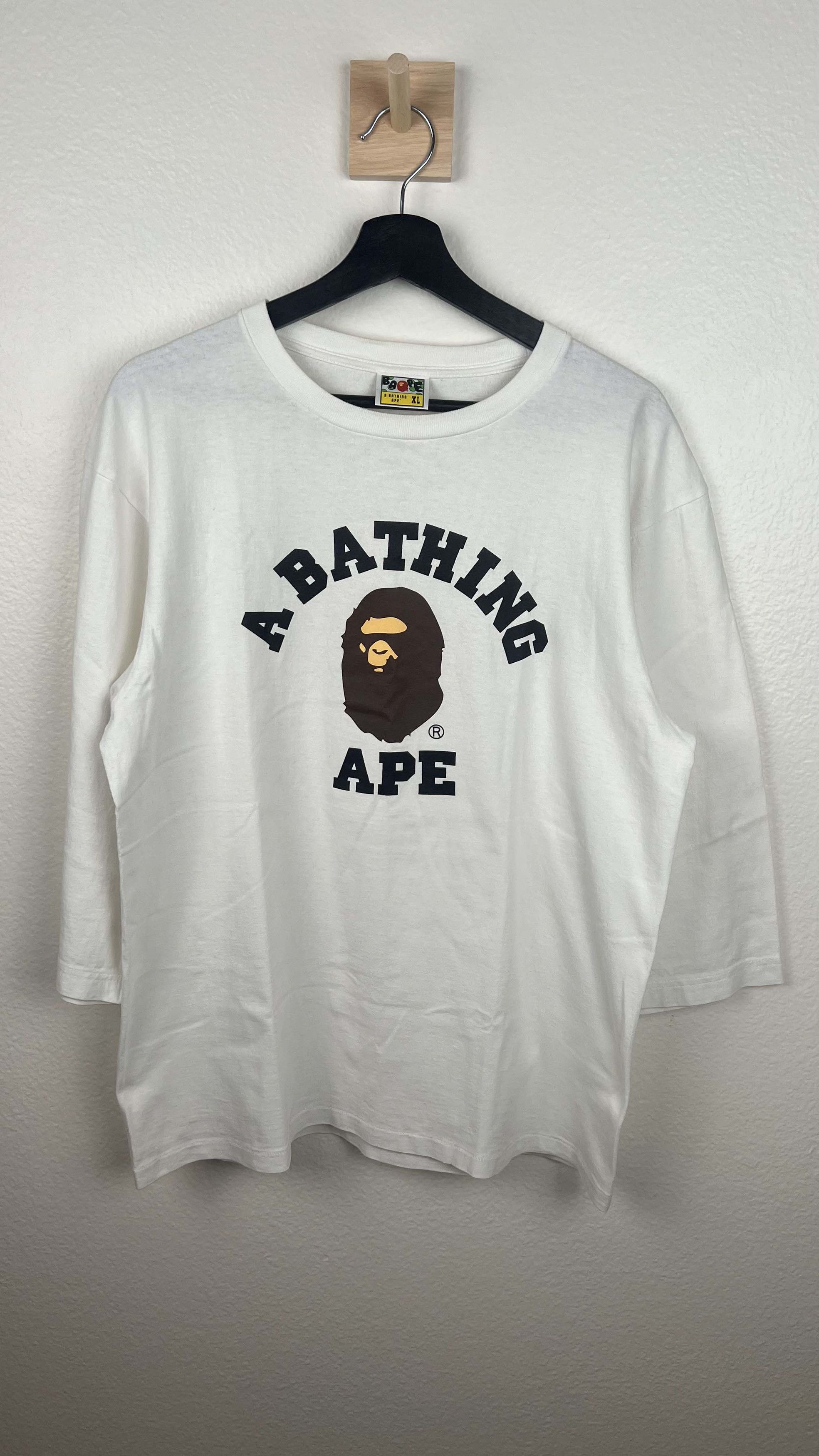 Bape College 3/4 Tee Size US XL / EU 56 / 4 - 1 Thumbnail