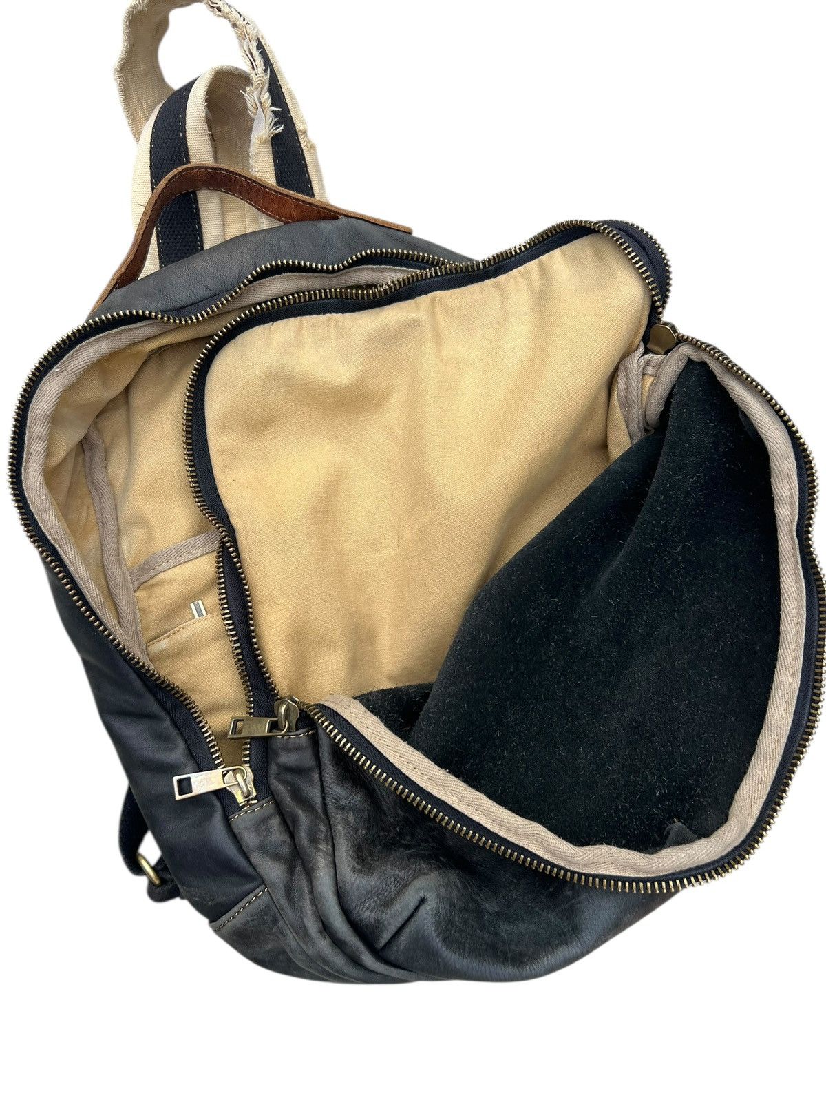 Leather Zeldner Japan Distressed Patina Leather Backpack Bag Size ONE SIZE - 23 Thumbnail