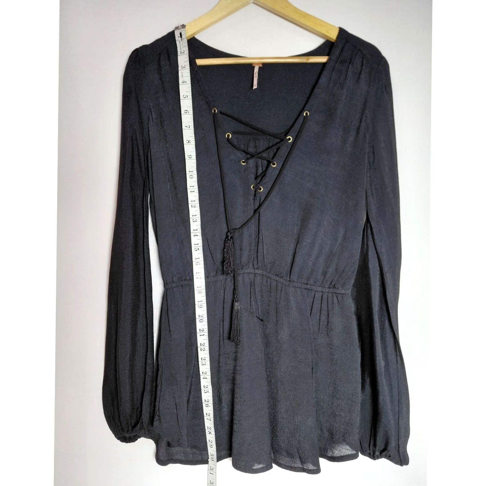Loft Free People Black Long Sleeve Blouse Knit Women XS Lace Pullover Casual Workwear Top Jumper Shirt 0-0-0-0-0-0-0-0-0-0 Size XS / US 0-2 / IT 36-38 - 8 Thumbnail