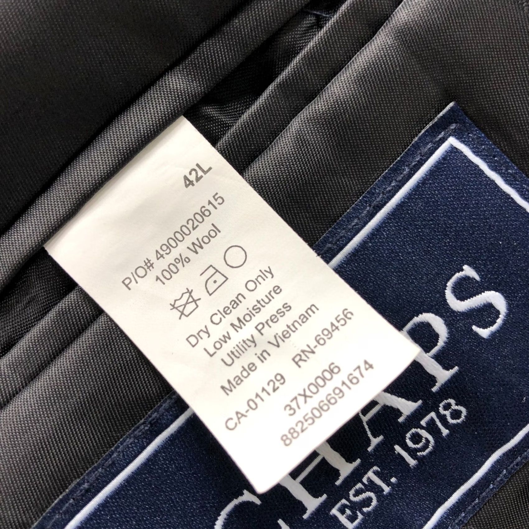 Chaps Chaps Suit Jacket Navy Pinstripe Wool 42 Long Wool Read Mens Coat & Suit Jacket With Inner Pockets Size 42R - 5 Thumbnail