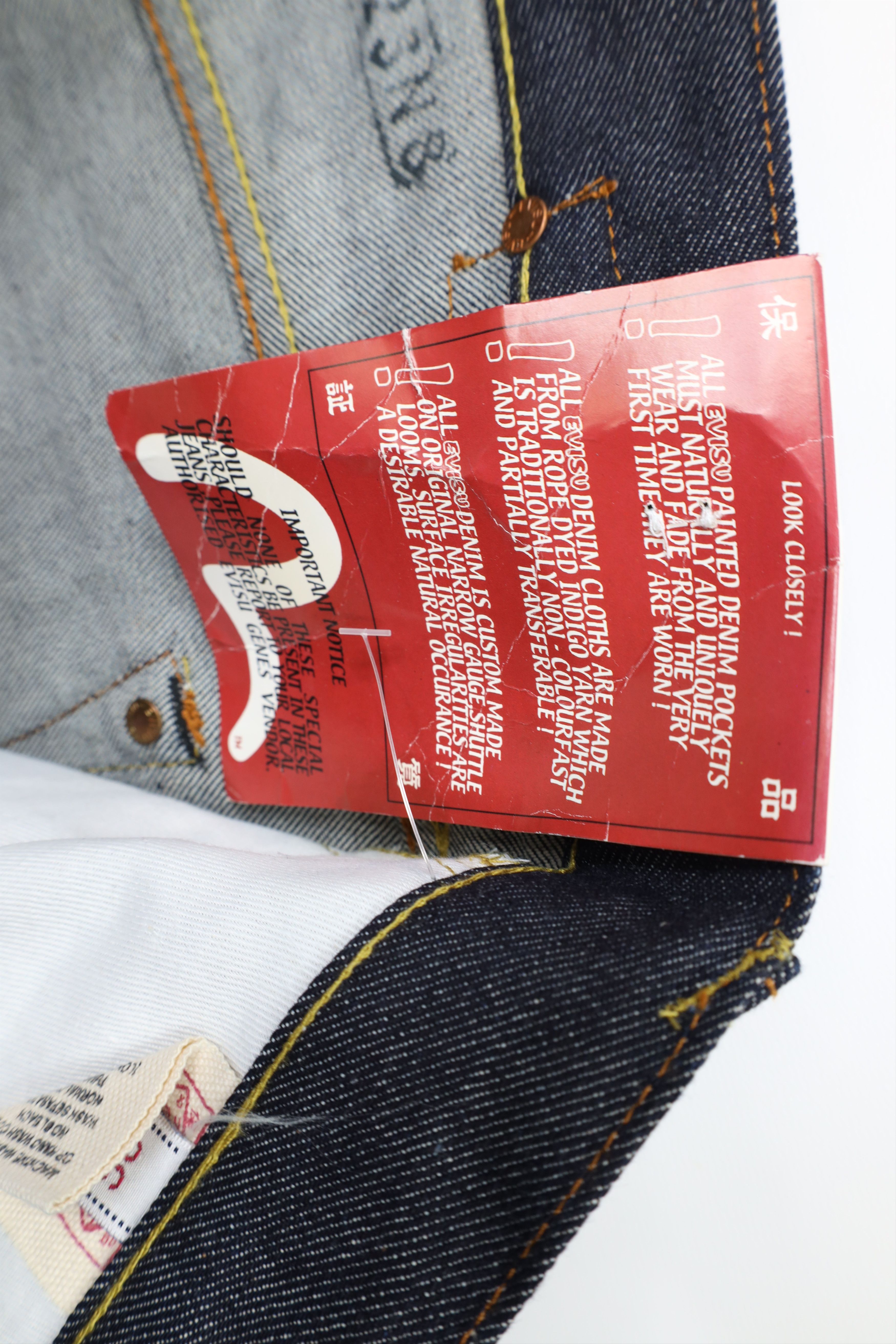Evisu Deadstock Vintage 90s Evisu Jeans Buckle Back Wide Leg Jeans Size US 36 / EU 52 - 7 Thumbnail
