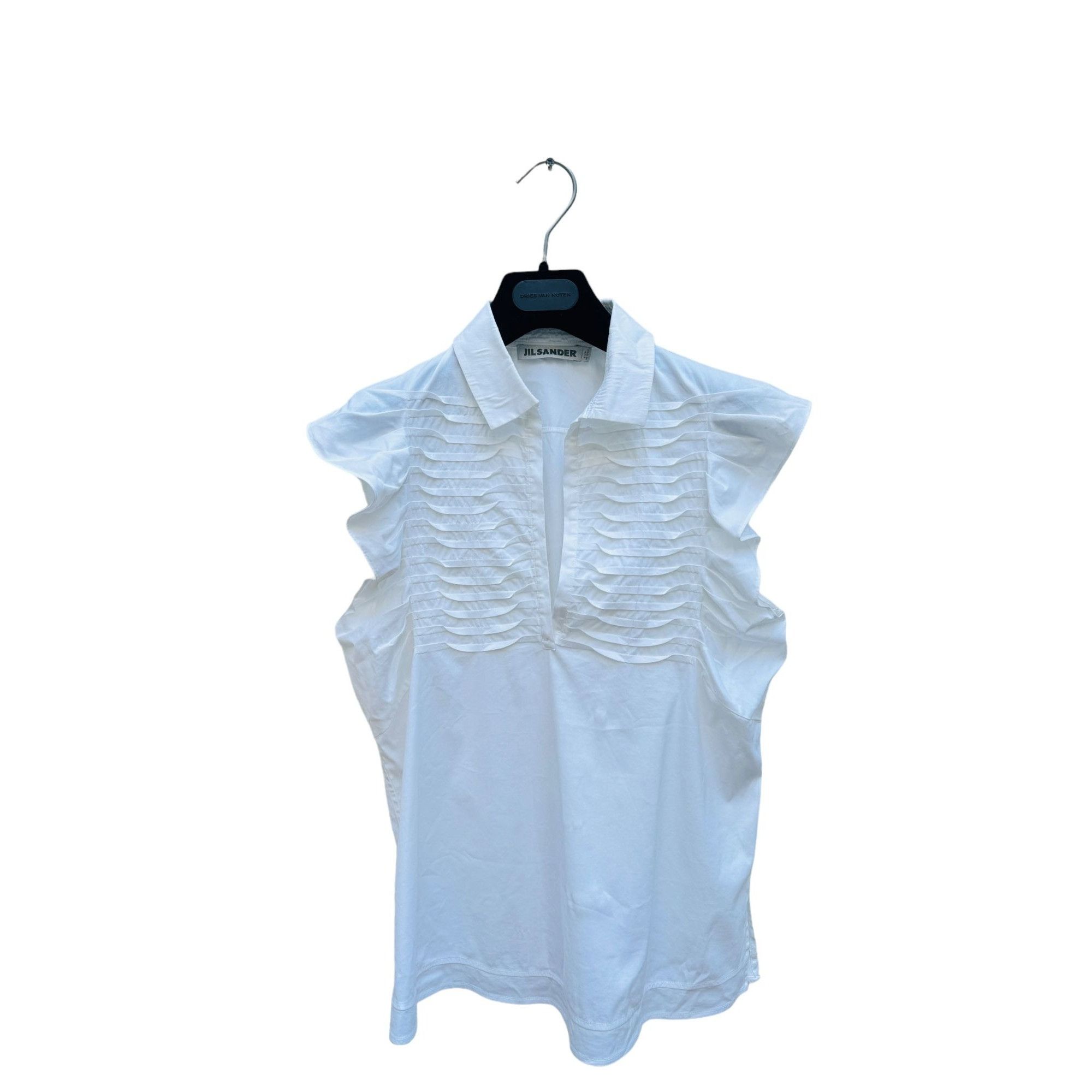 Jil Sander Sleeveless White Blouse Shirt Size XS / US 0-2 / IT 36-38 - 1 Thumbnail