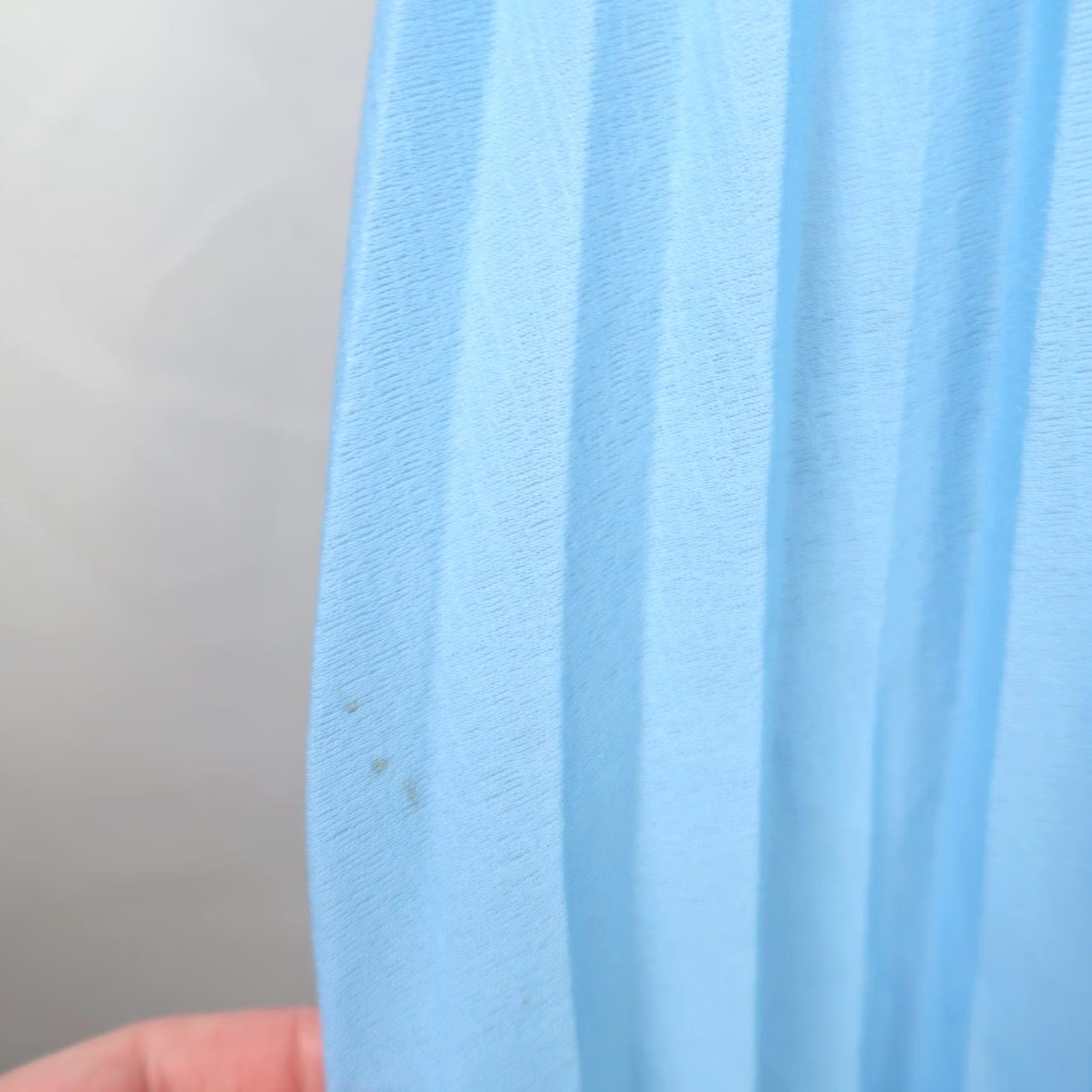 Vintage VINTAGE 70s Blue Blouson Pleat Midi Party Dress Sleeveless Zip Back Size 10 Women Size 32" / US 10 / IT 46 - 6 Thumbnail