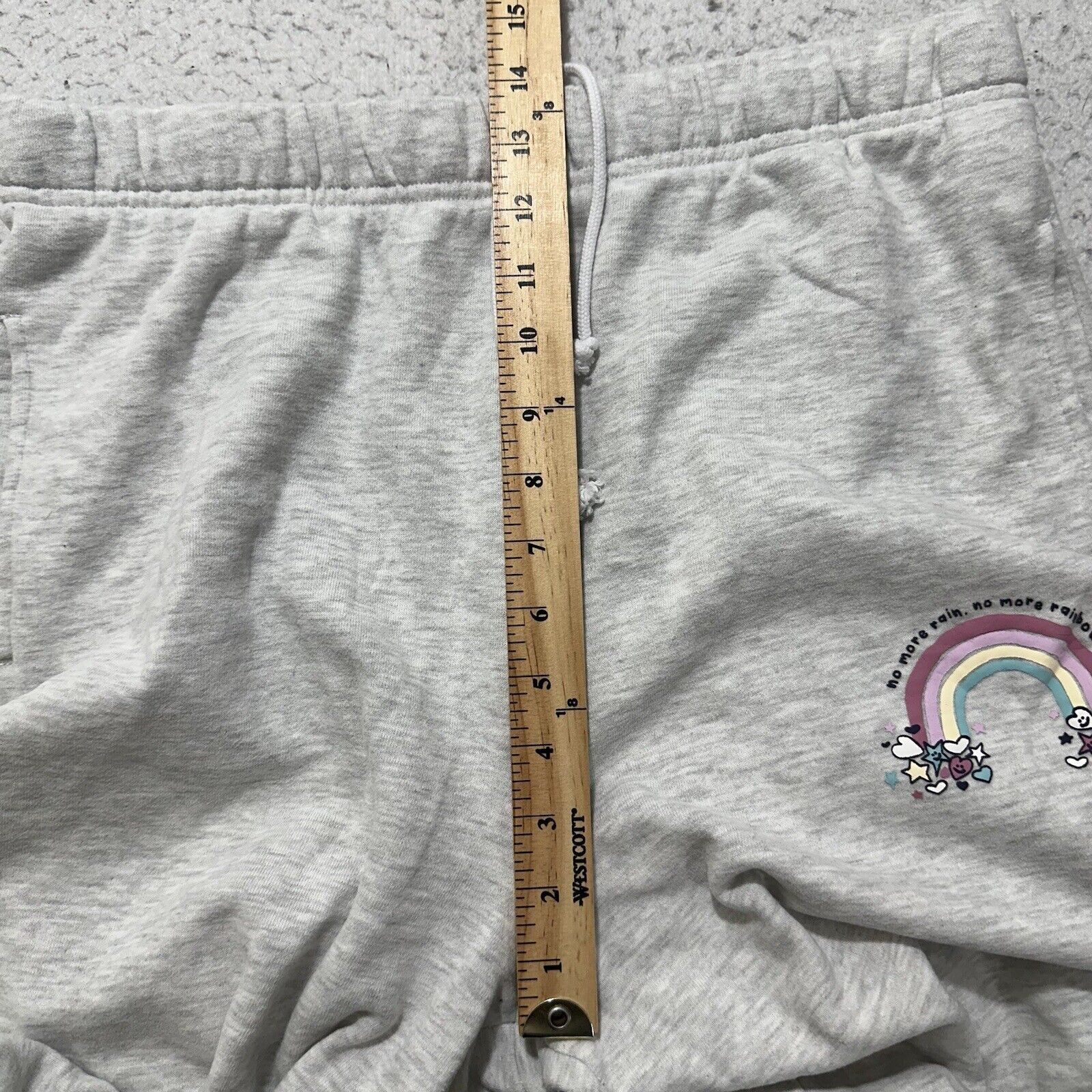Pacsun PacSun Medium Gray Sweatpants No More Rain No More Rainbows Size US 32 / EU 48 - 11 Thumbnail