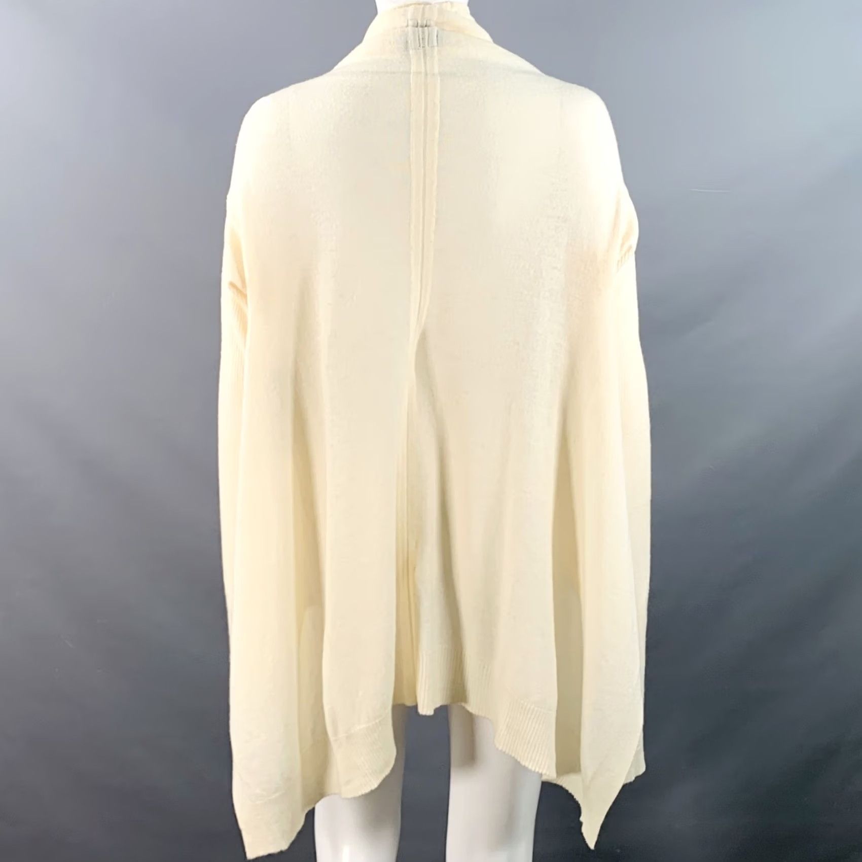 Rick Owens RICK OWENS Vintage SS08 Cream Merino Wool Knit Distressed Cardigan - Womens M Cardigan Knit Wool Cream Distressed SS08 Vintage Size M / US 6-8 / IT 42-44 - 4 Thumbnail