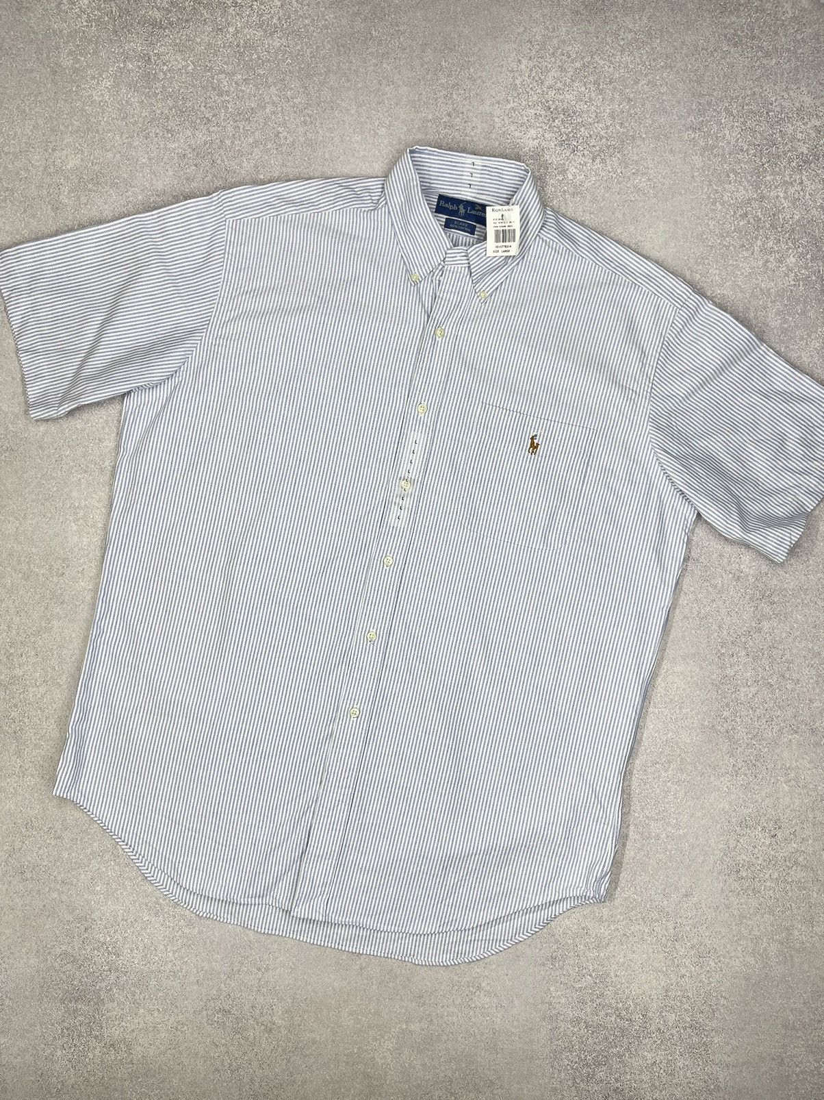 Vintage New Polo Ralph Lauren Oxford Striped Shirt Y2K